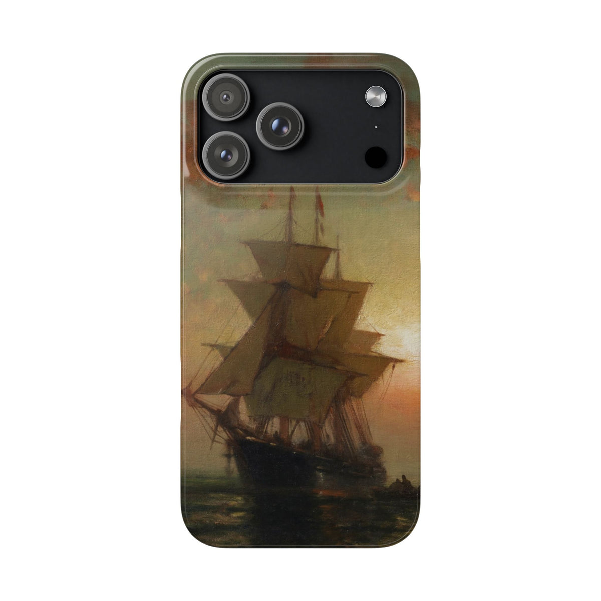 Ships at Night by Edward Moran - iPhone Slim Case