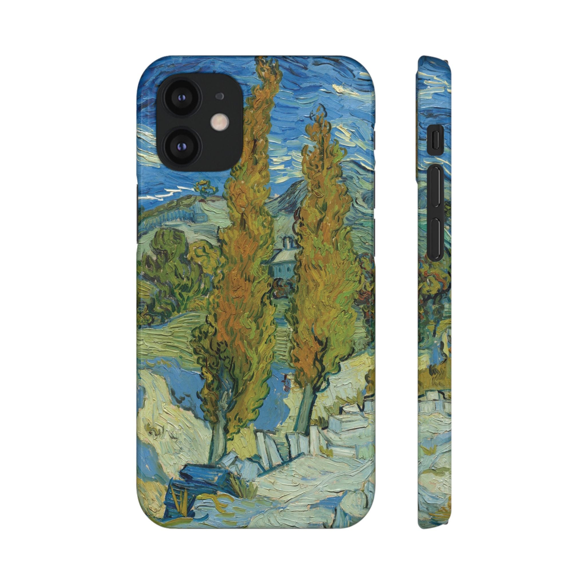 Two Poplars in the Alpilles near Saint-Rémy by Vincent van Gogh - iPhone Slim Case