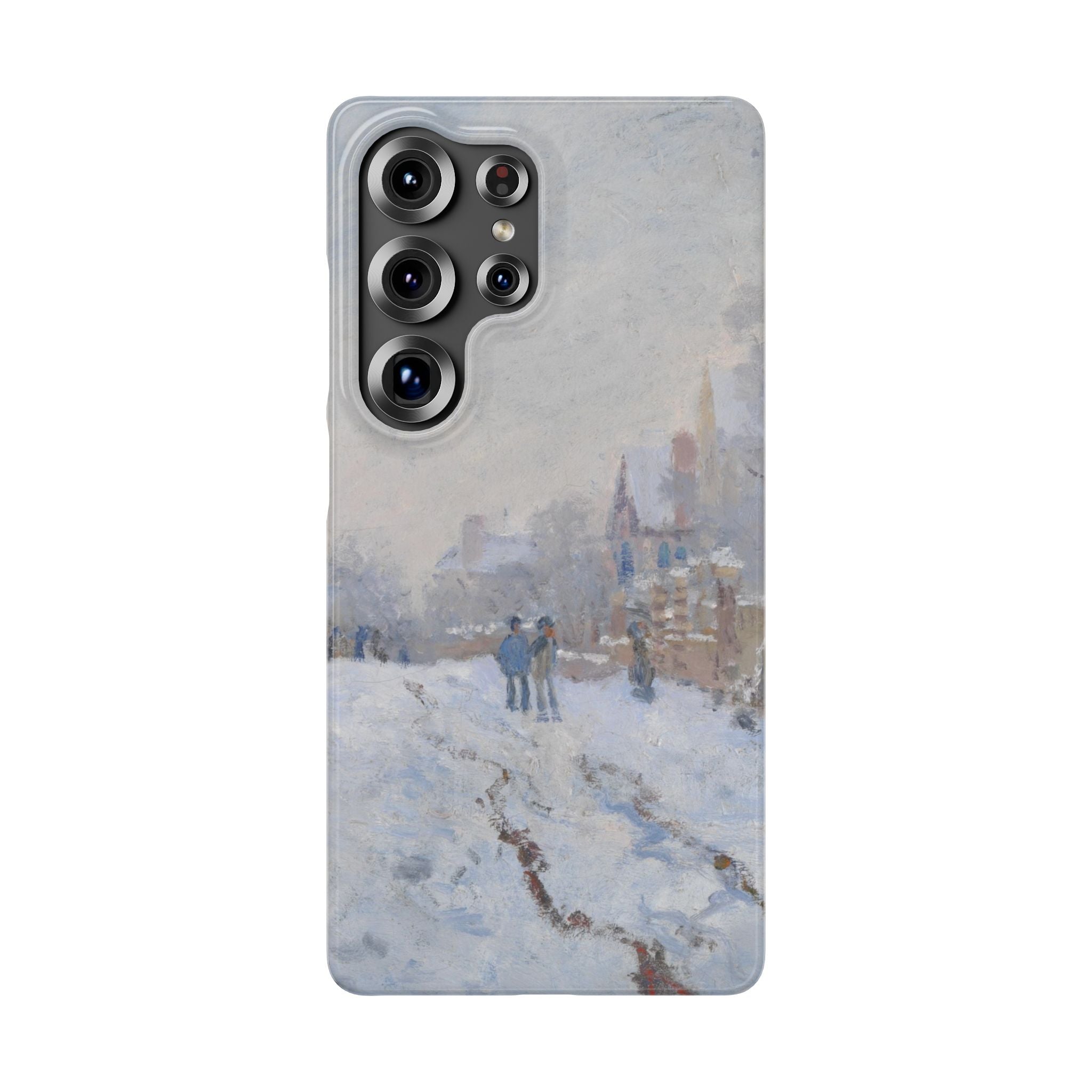 Snow Scene at Argenteuil by Claude Monet - Samsung Slim Case