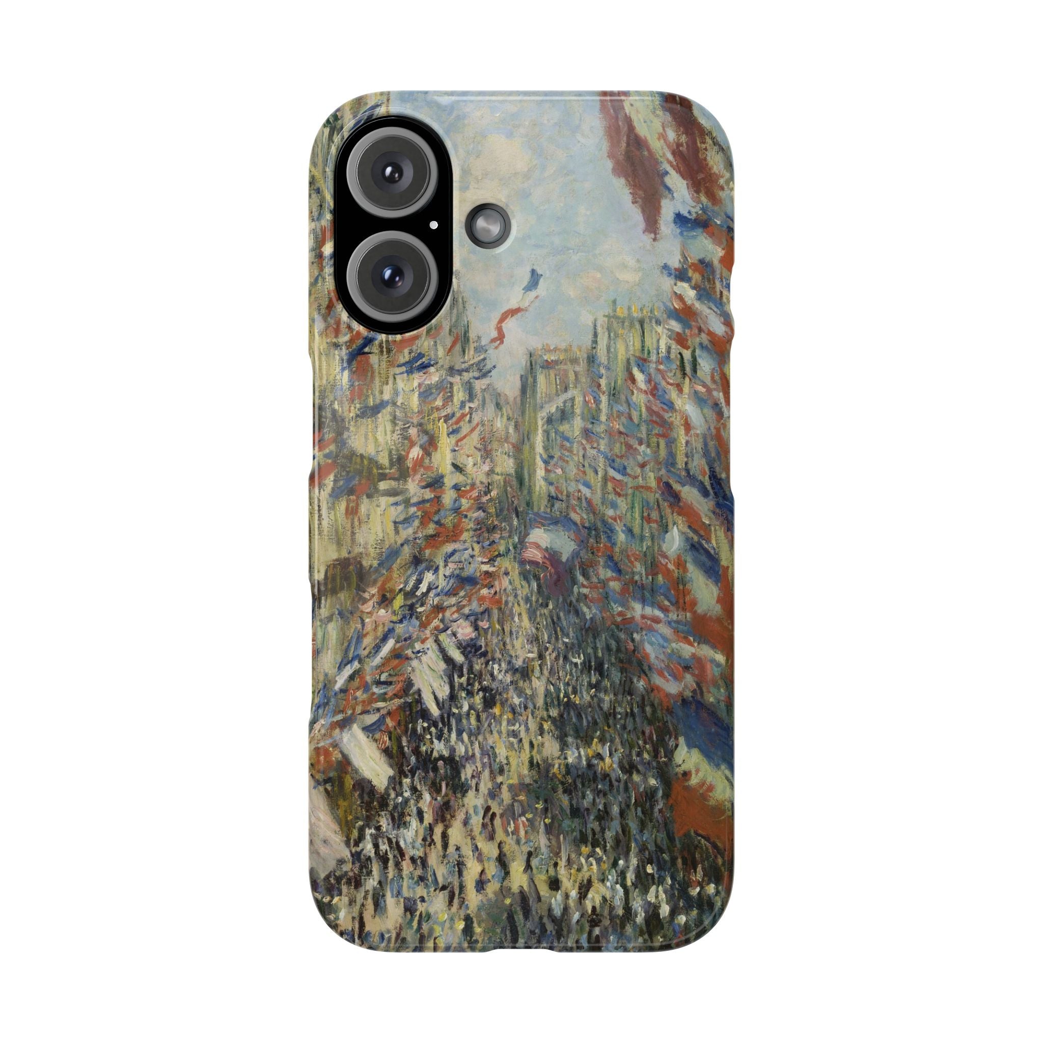 The Rue Montorgueil in Paris by Claude Monet - iPhone Slim Case