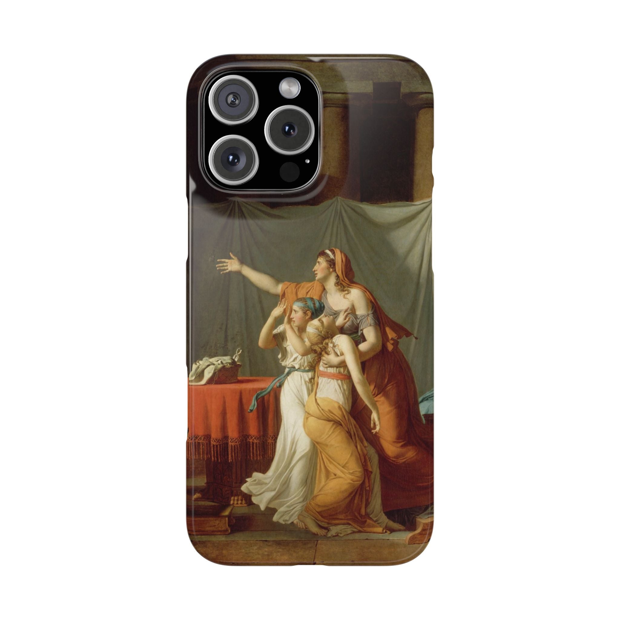 The Lictors Bring to Brutus the Bodies of His Sons II by Jacques-Louis David - iPhone Slim Case