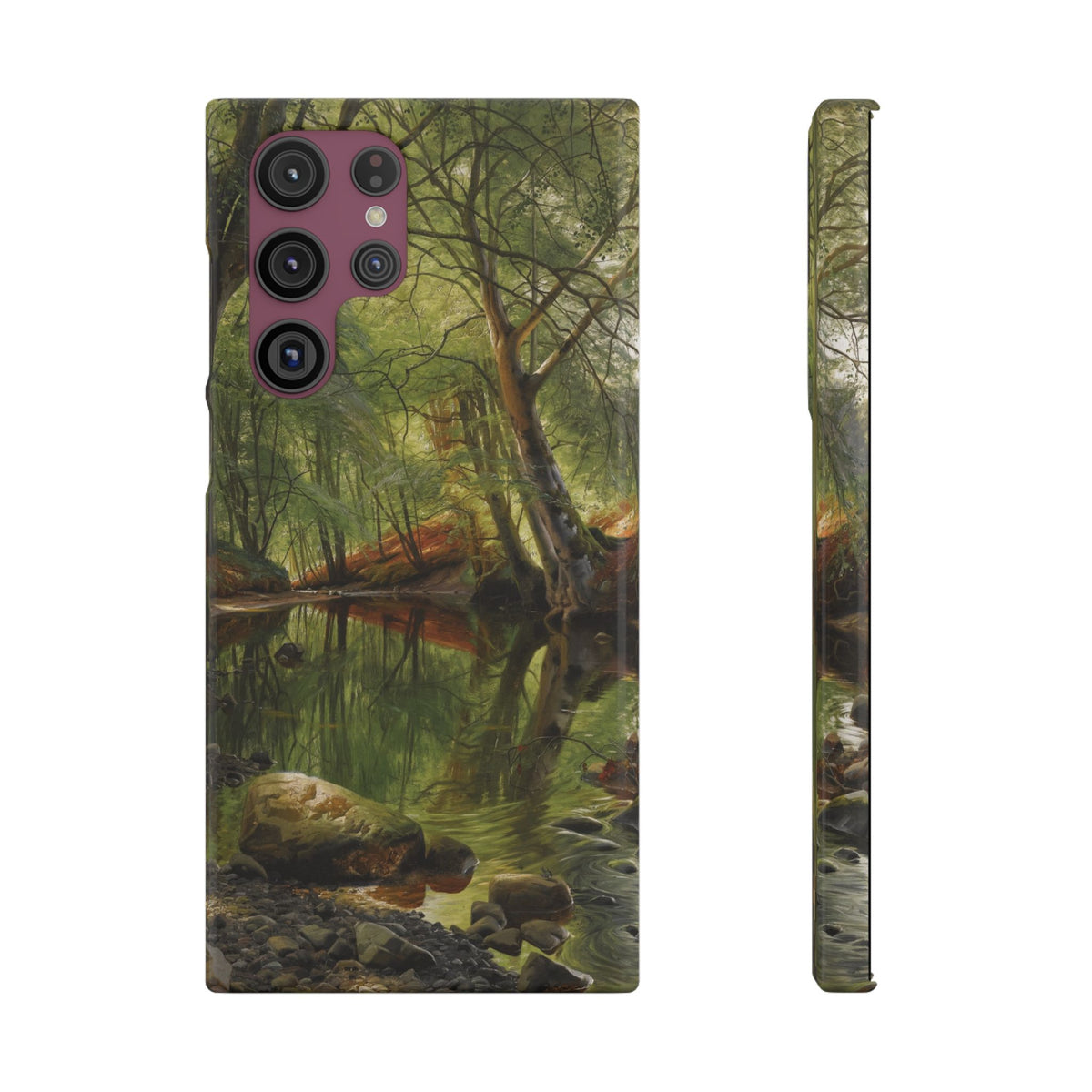 A woodland stream by Peder Mork Monsted - Samsung Slim Case
