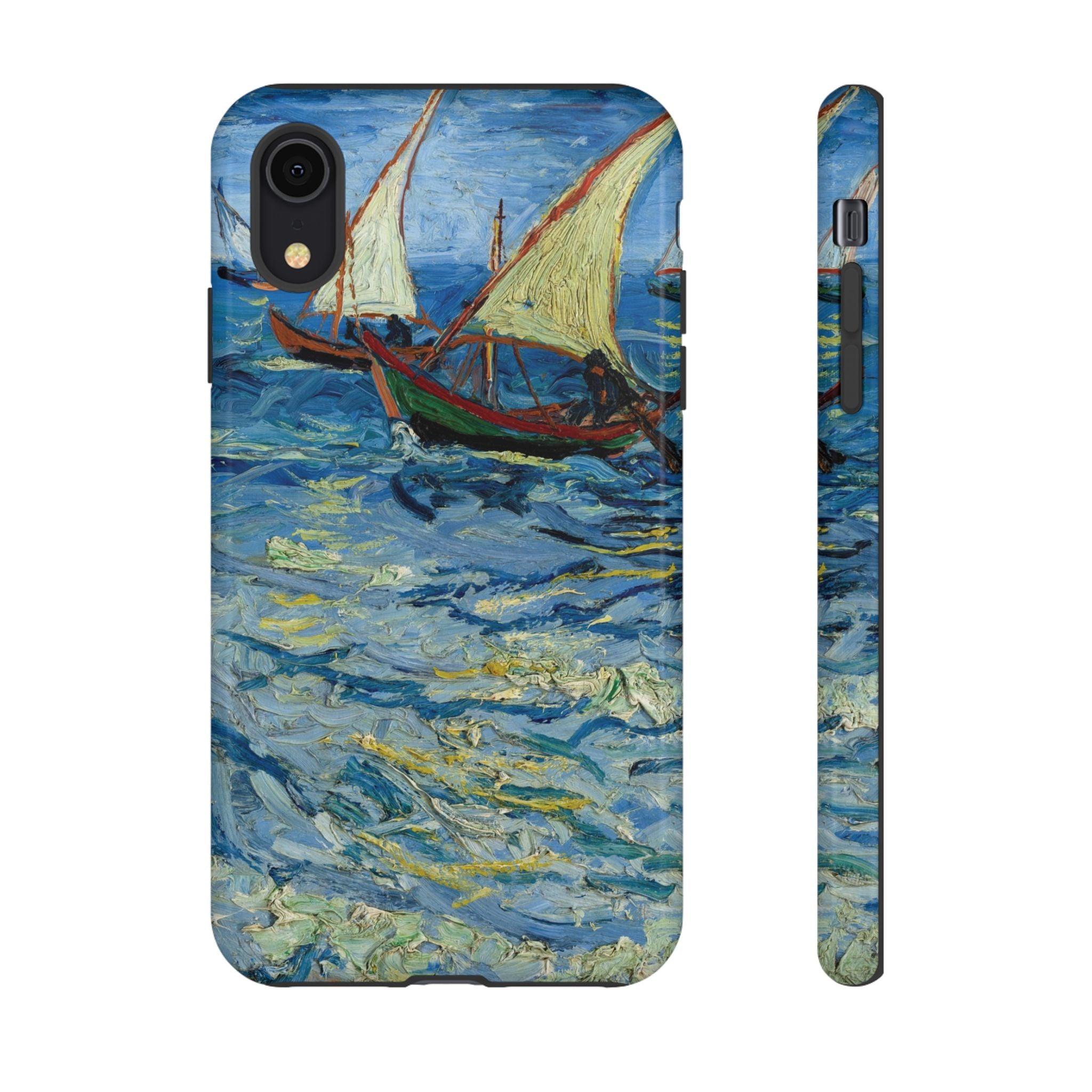 Fishing Boats at Sea by Vincent van Gogh - iPhone Tough Case