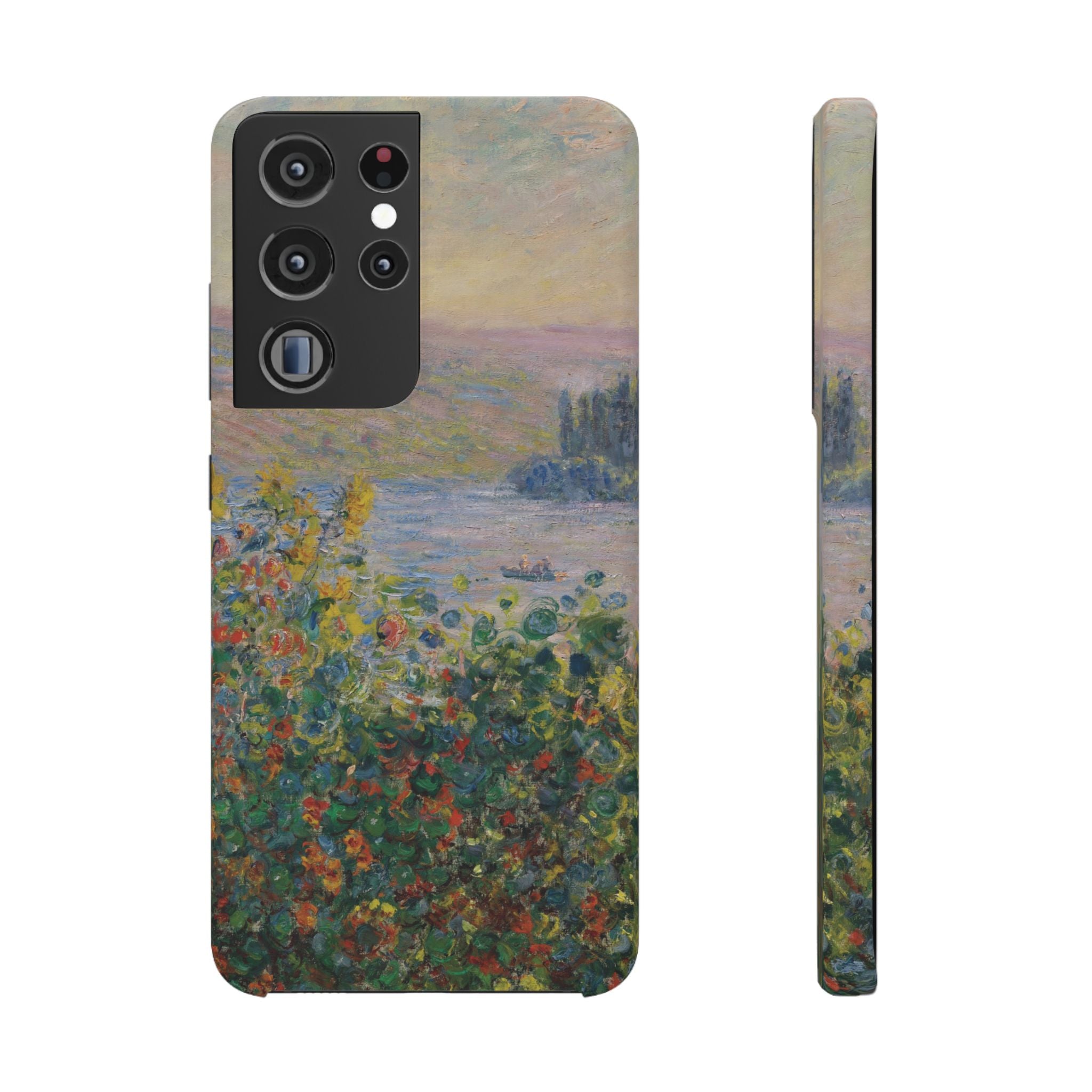 Flower Beds at Vétheuil by Claude Monet - Samsung Slim Case