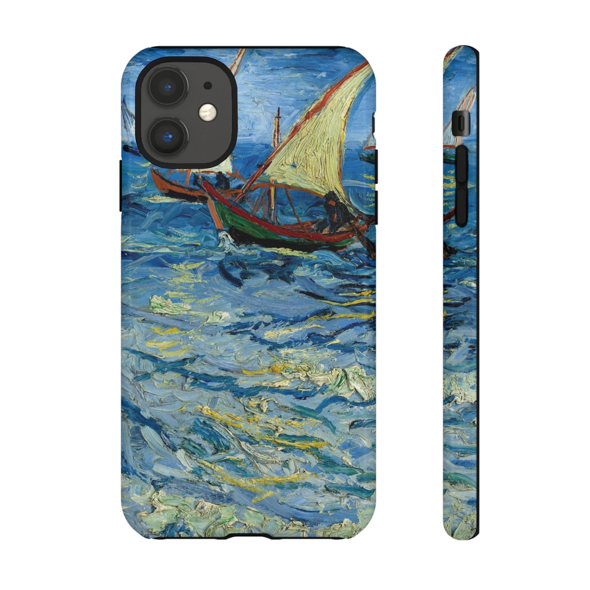 Fishing Boats at Sea by Vincent van Gogh - iPhone Tough Case