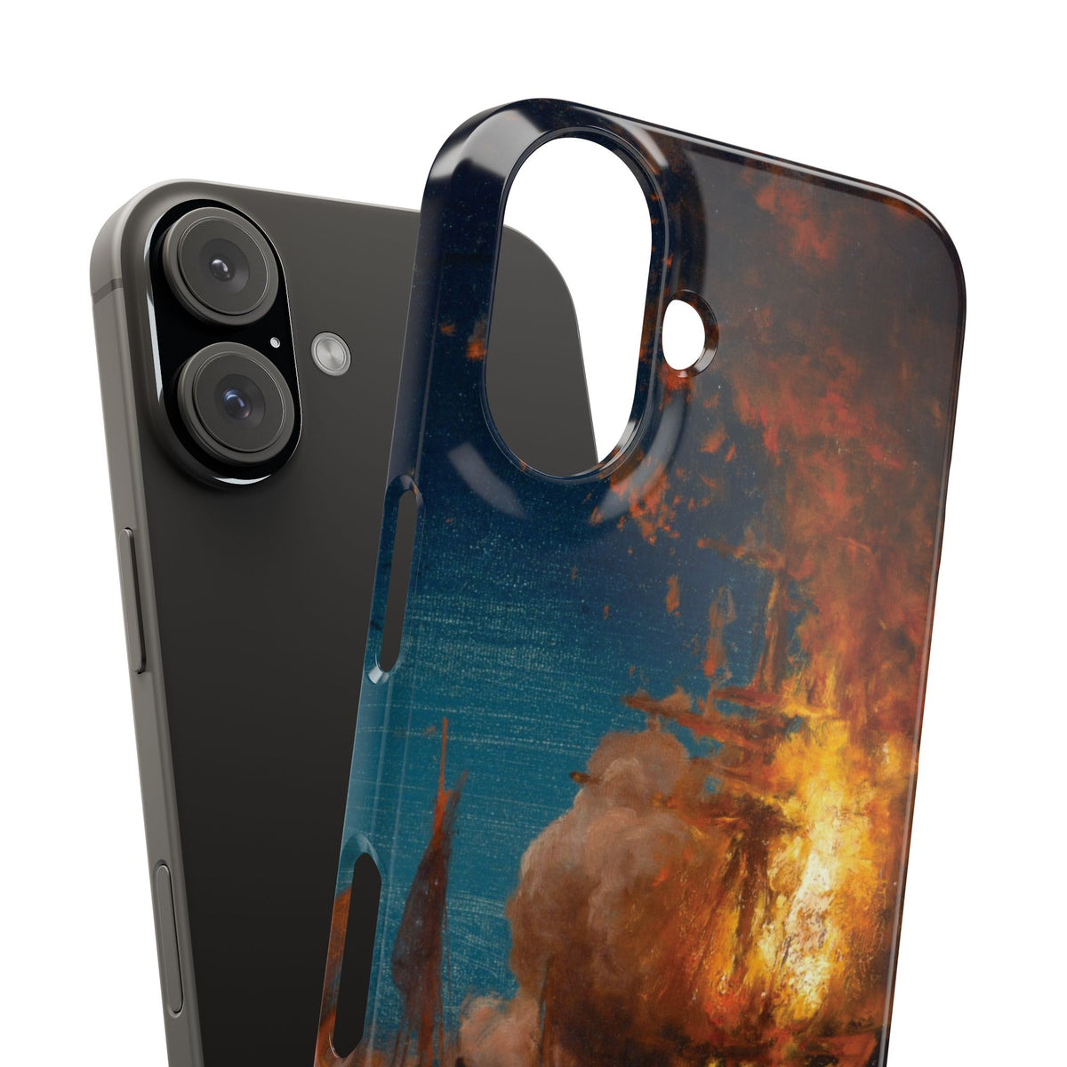 Burning of the Frigate Philadelphia in the Harbor of Tripoli by Edward Moran - iPhone Slim Case