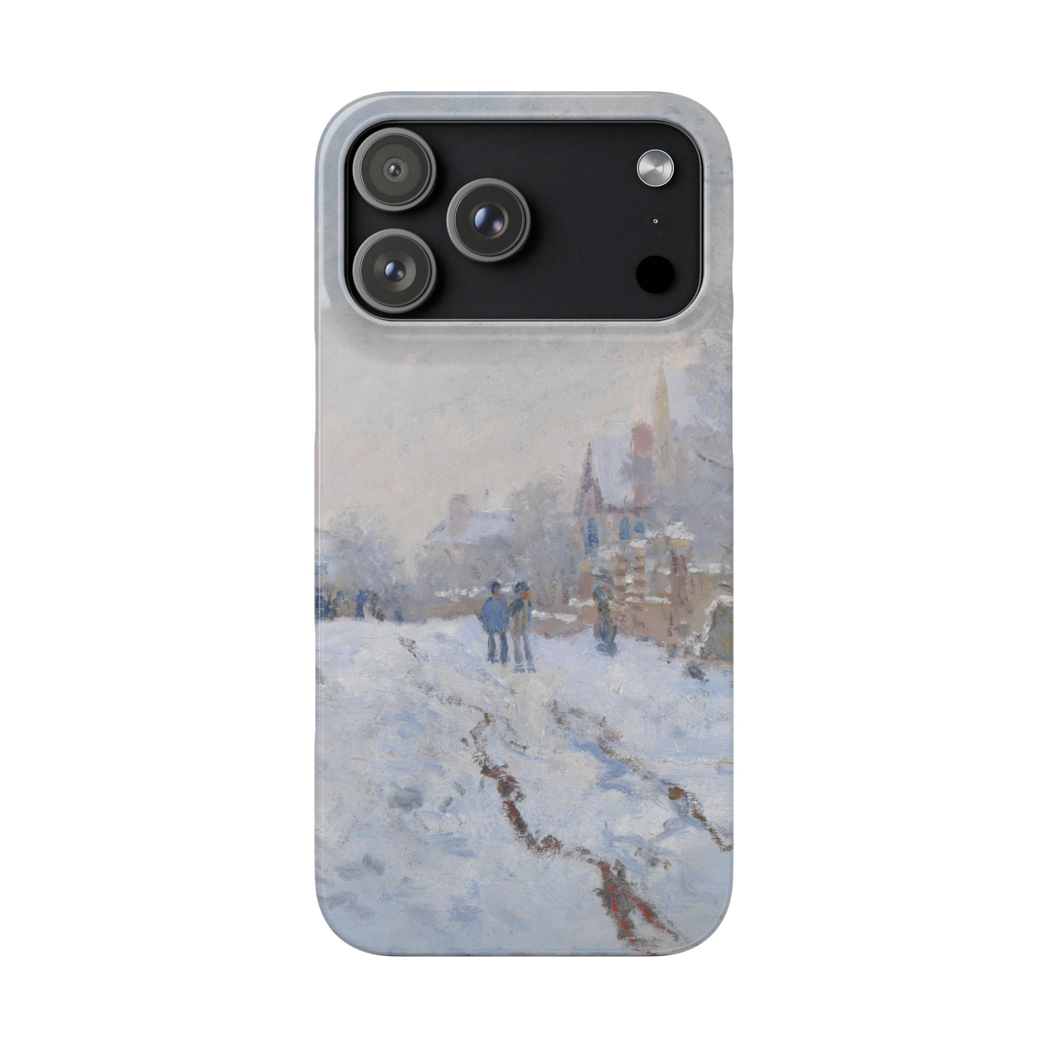 Snow Scene at Argenteuil by Claude Monet - iPhone Slim Case