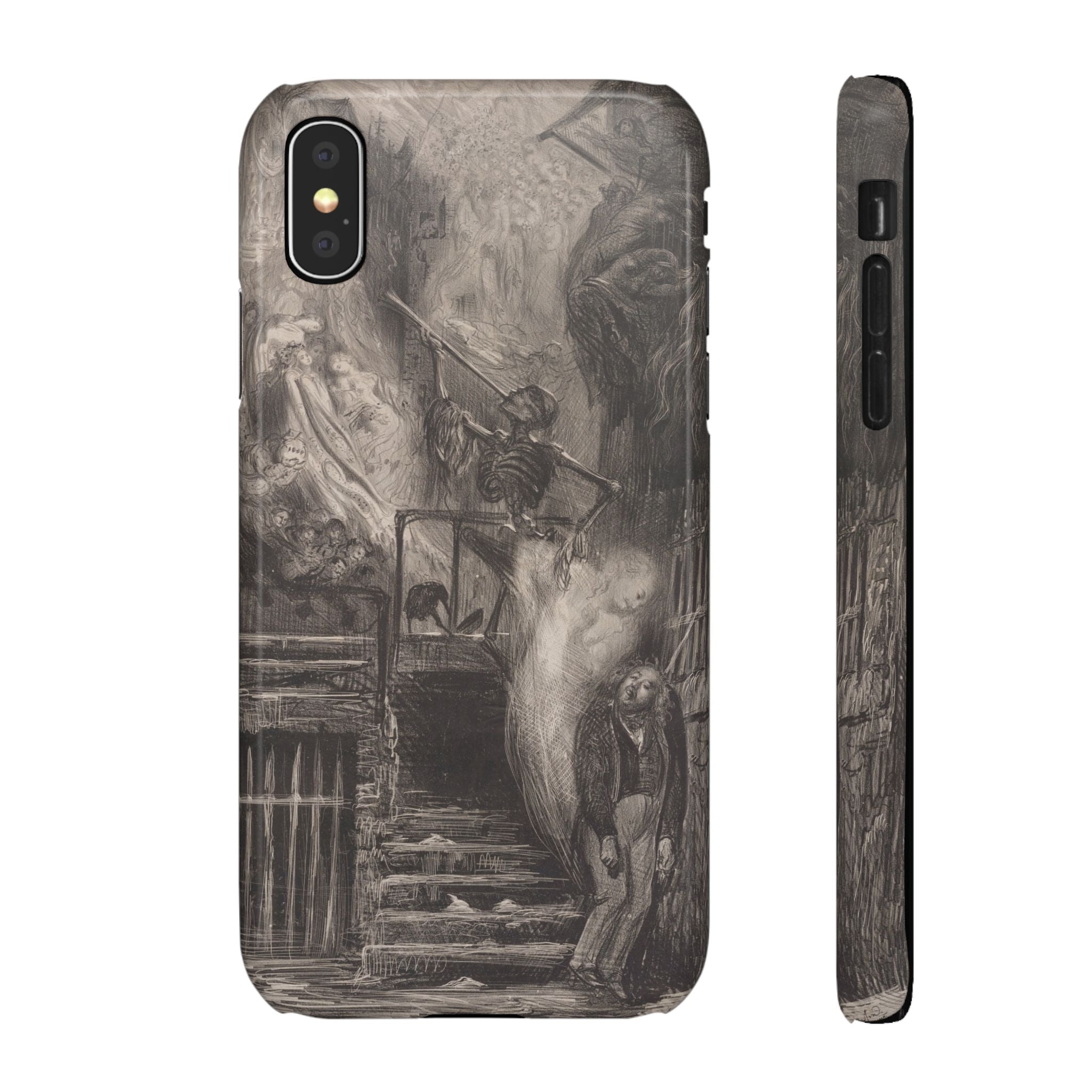 La Rue de la Vieille Lanterne (The Suicide of Gérard de Nerval) by Gustave Doré - iPhone Slim Case