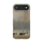 Snowstorm, Madison Square by Childe Hassam - iPhone Slim Case