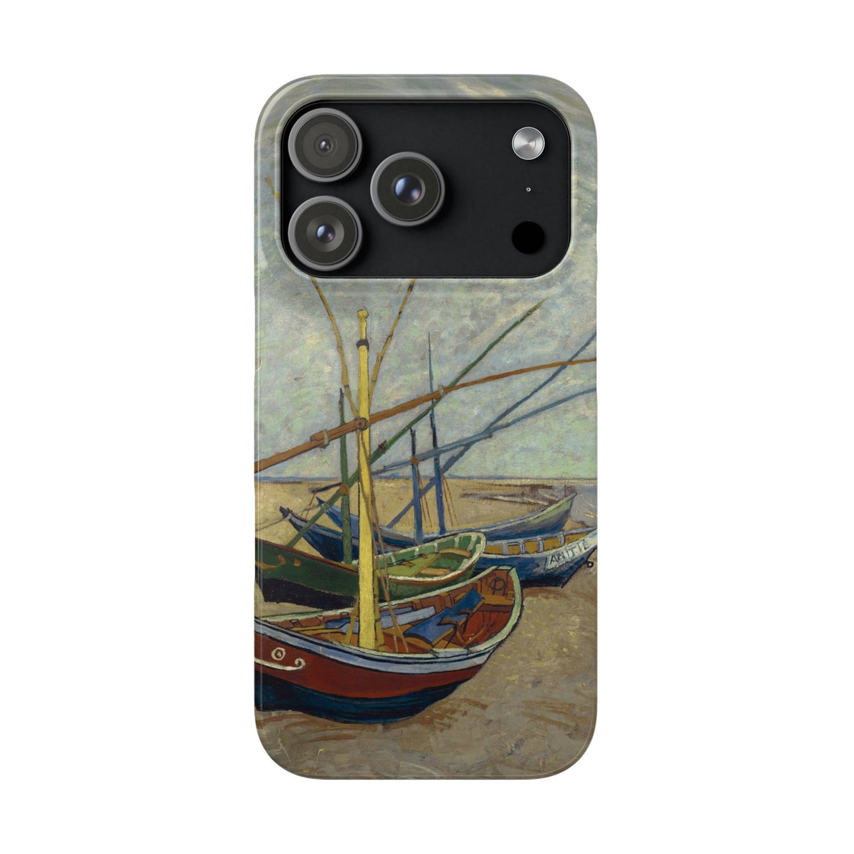 Fishing Boats on the Beach by Vincent van Gogh - iPhone Slim Case