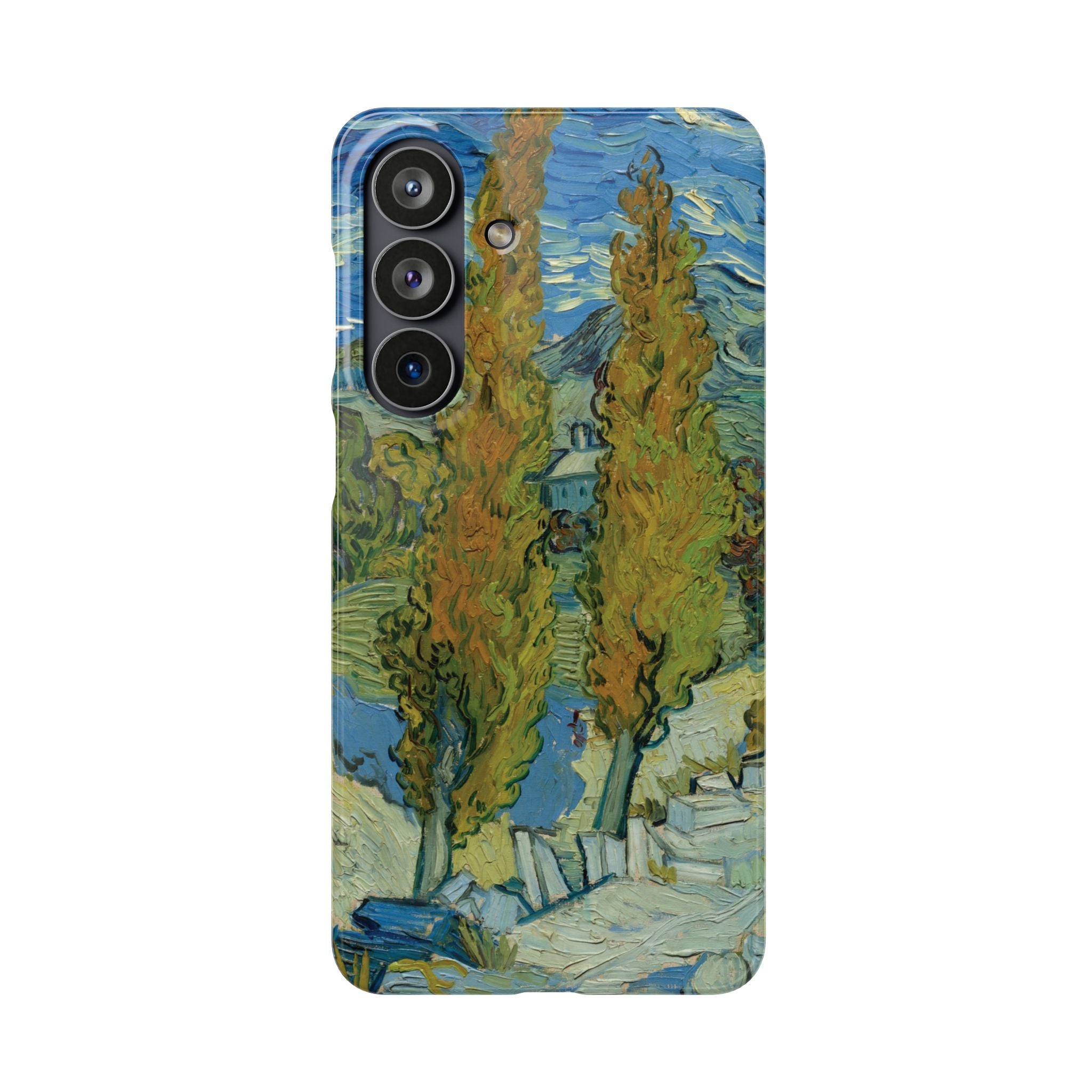 Two Poplars in the Alpilles near Saint-Rémy by Vincent van Gogh - Samsung Slim Case