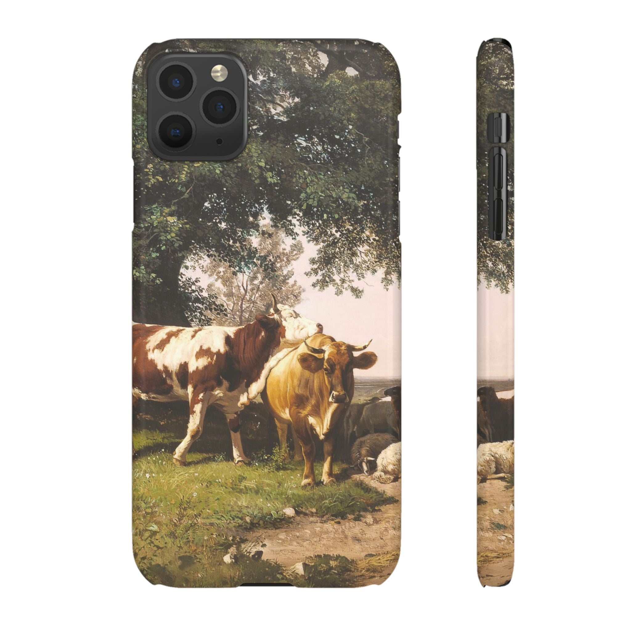 Herd under Trees by Ivan Ivanovich Shishkin - iPhone Slim Case