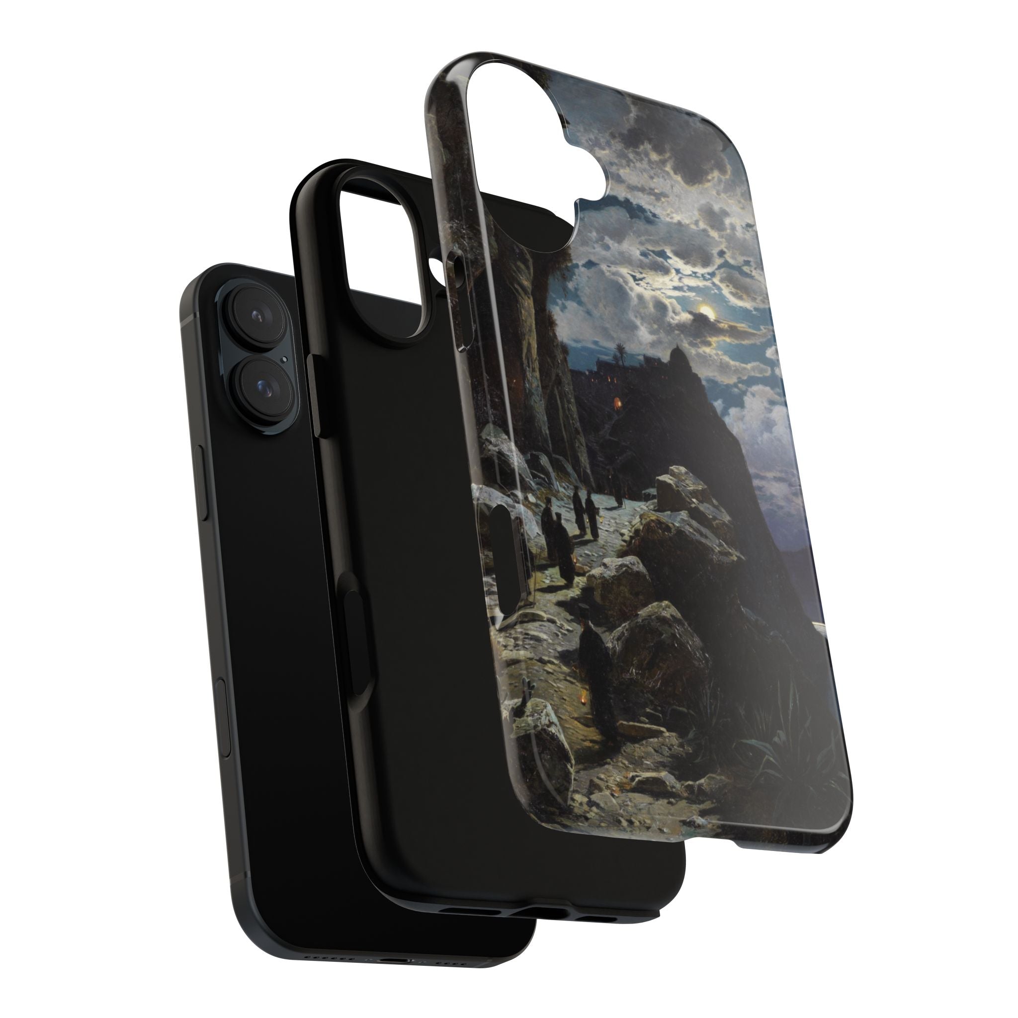 Processione di monaci sul Monte Athos di Hermann Corrodi - Cover resistente per iPhone