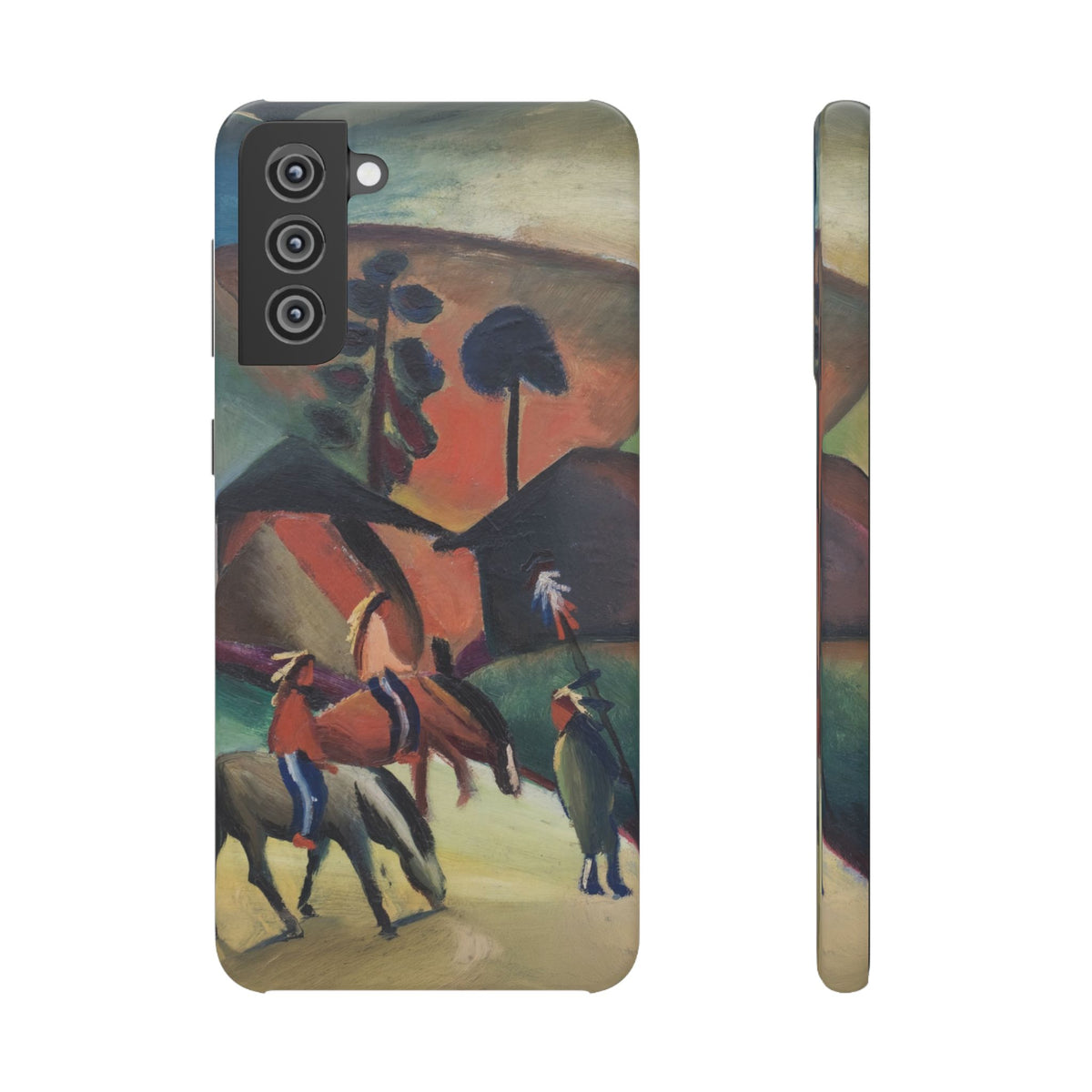Indians on Horsebacks by August Macke - Samsung Slim Case