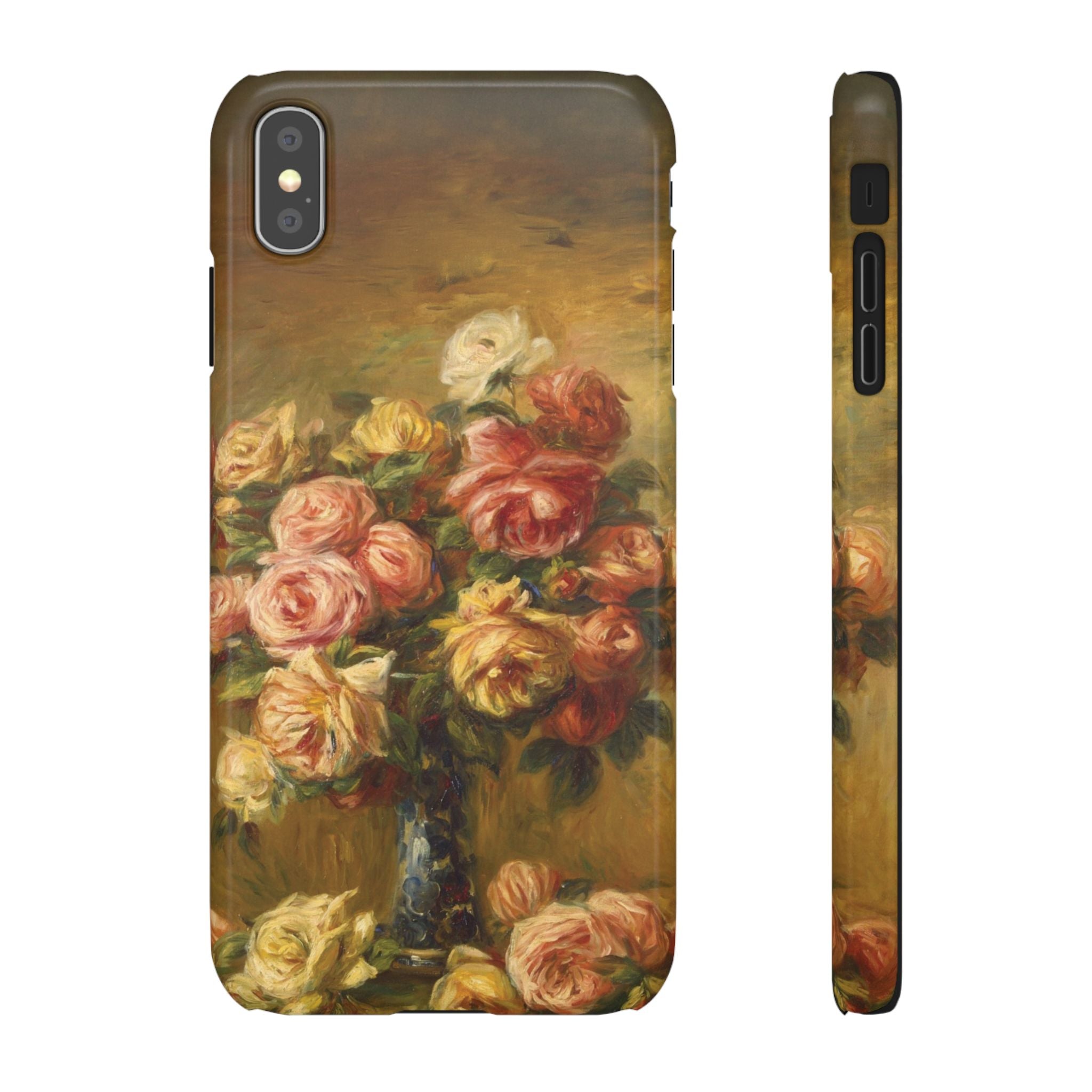 Roses in a Vase by Pierre Auguste Renoir - iPhone Slim Case