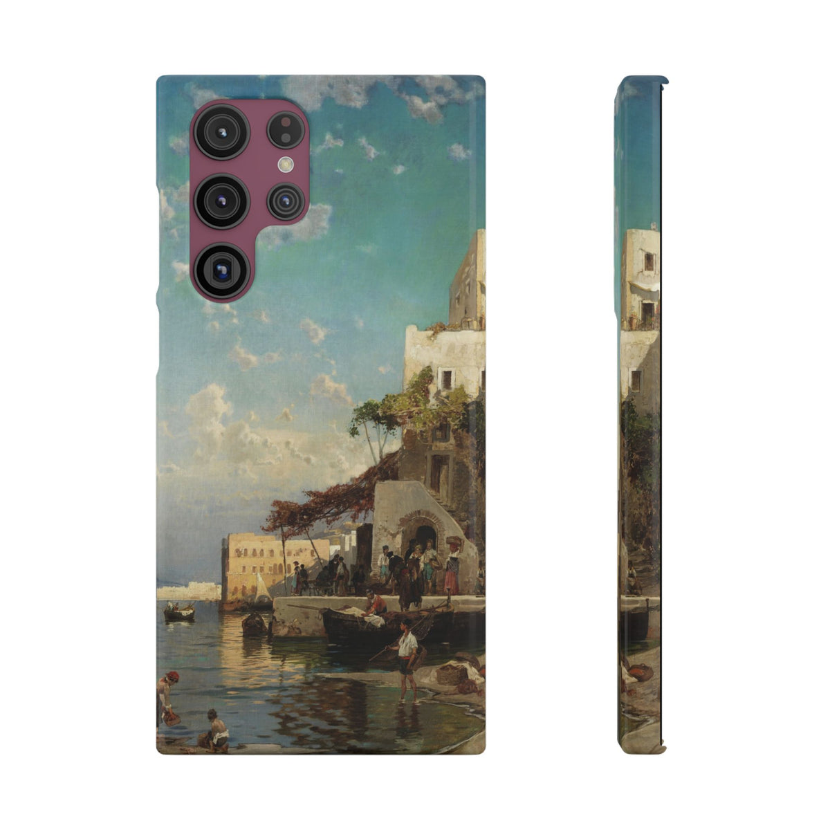 Evening Meeting of the Fishermen by Hermann Corrodi - Samsung Slim Case