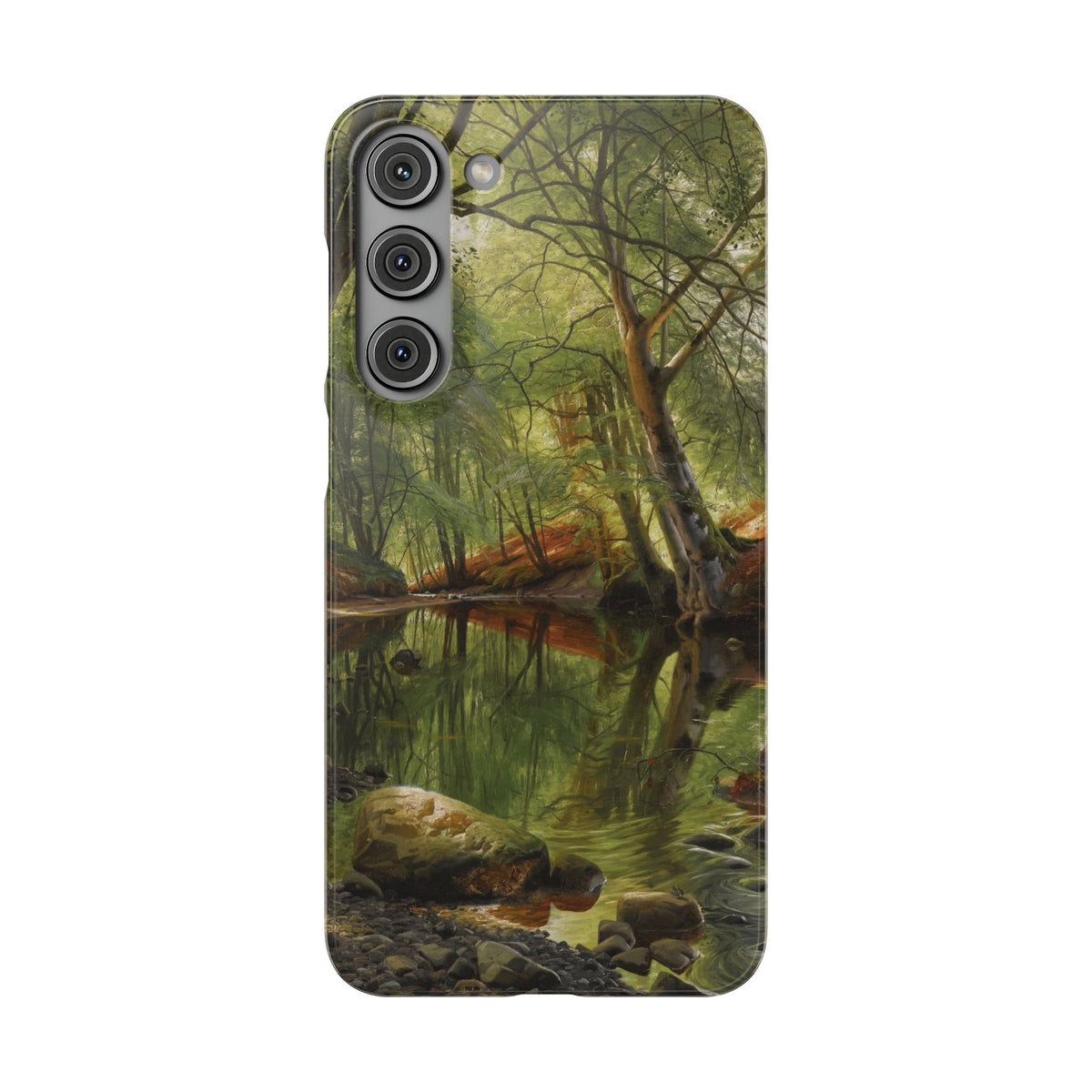A woodland stream by Peder Mork Monsted - Samsung Slim Case