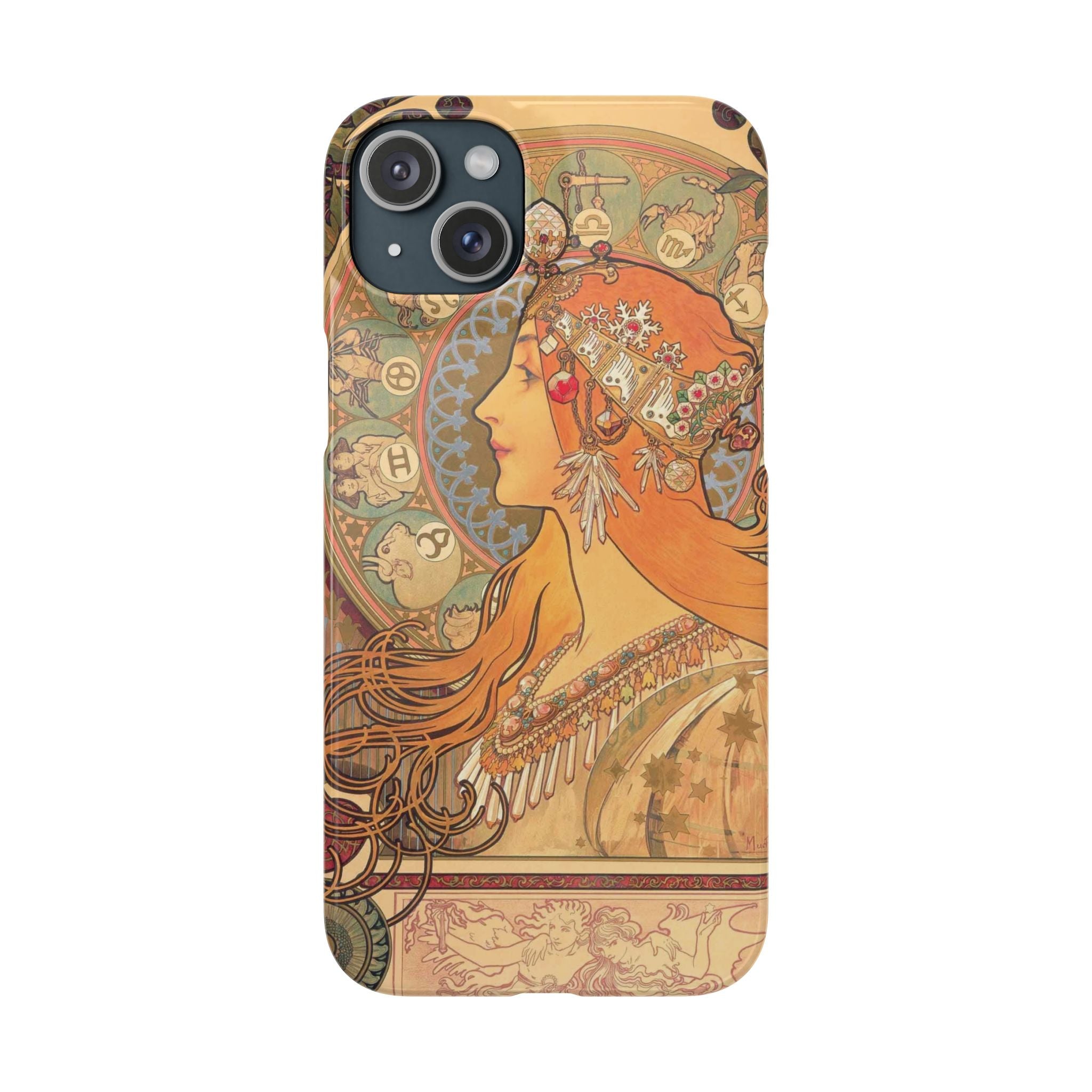 Zodiac by Alphonse Mucha - iPhone Slim Case