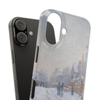 Snow Scene at Argenteuil by Claude Monet - iPhone Slim Case