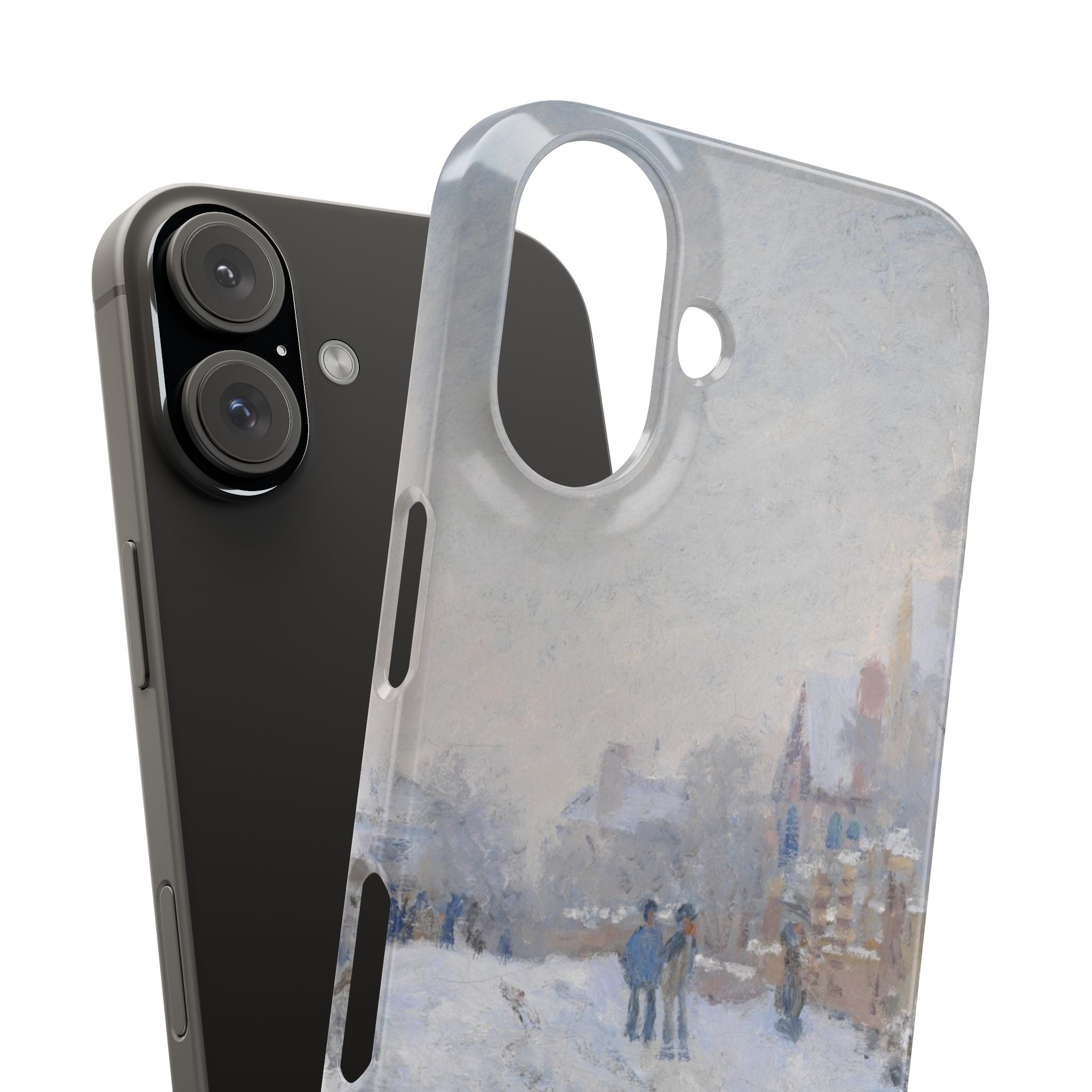 Snow Scene at Argenteuil by Claude Monet - iPhone Slim Case