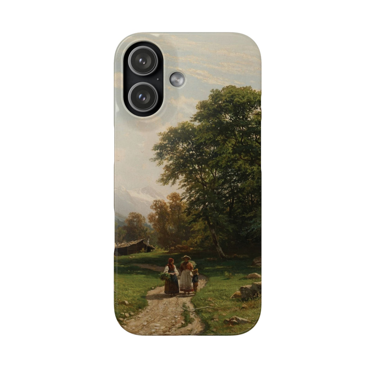 Swiss Landscape by Ivan Ivanovich Shishkin - iPhone Slim Case