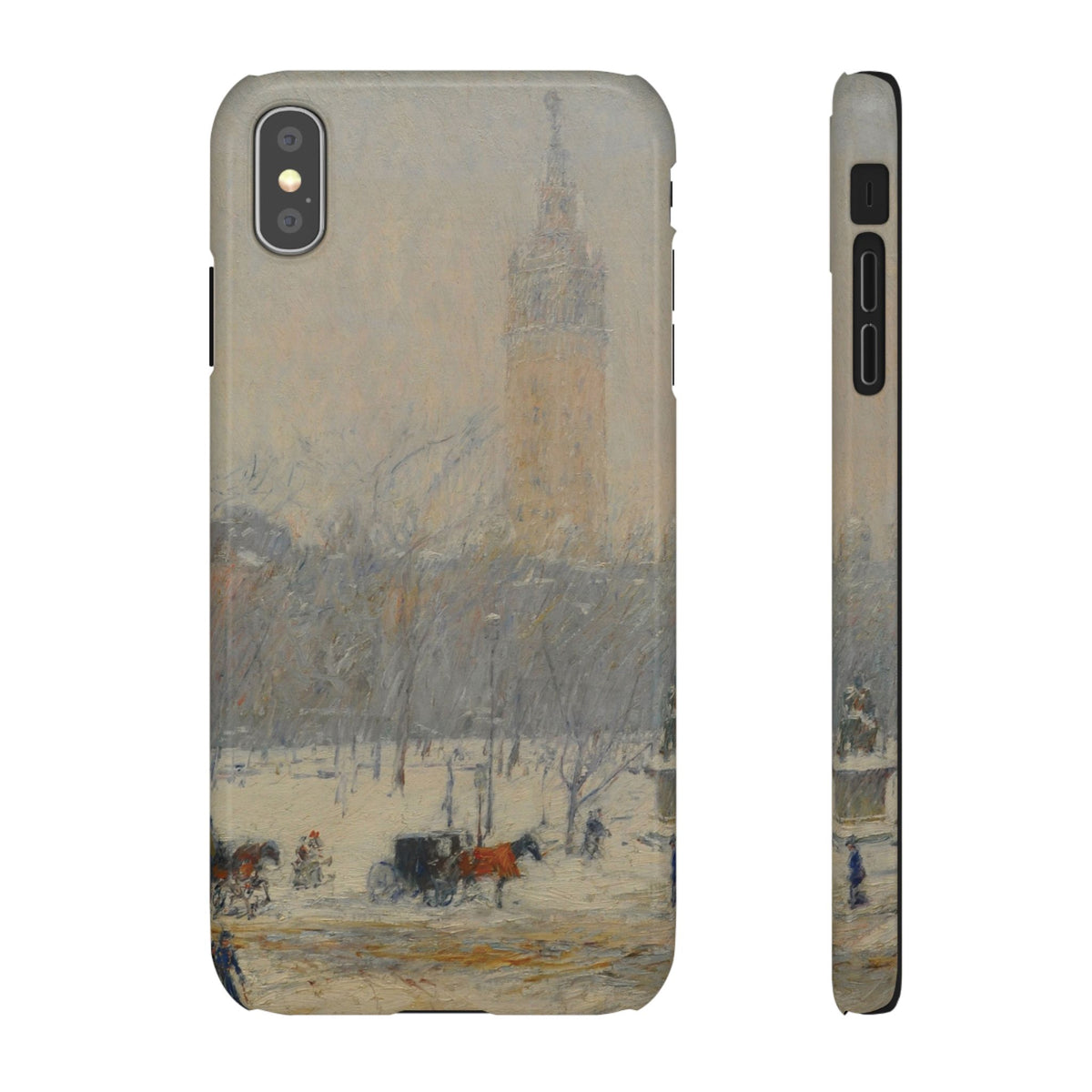 Snowstorm, Madison Square by Childe Hassam - iPhone Slim Case