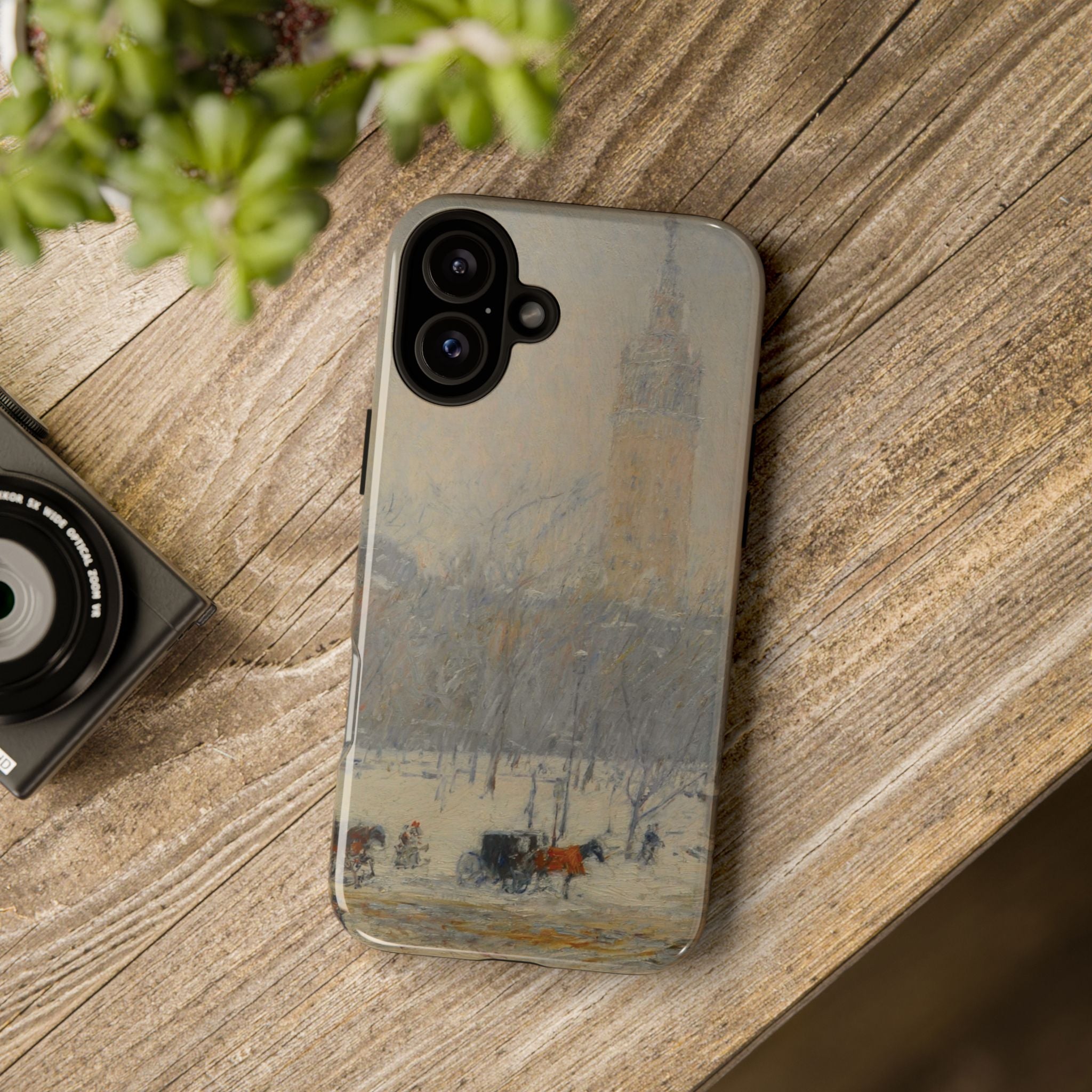 Snowstorm, Madison Square by Childe Hassam - iPhone Tough Case