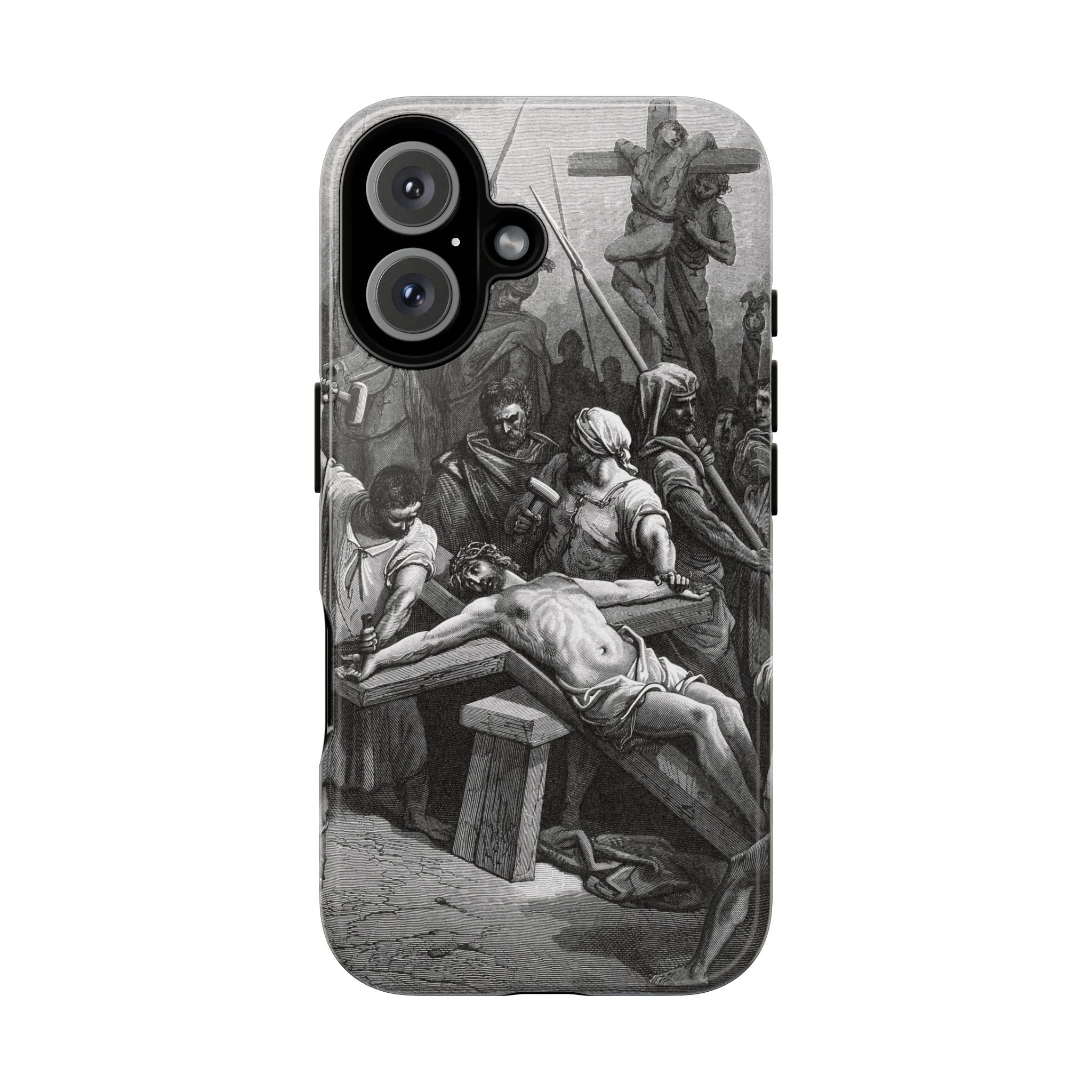Crucifixion of Jesus by Gustave Doré - iPhone Tough Case