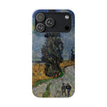Road with Cypress and Star by Vincent van Gogh - iPhone Slim Case
