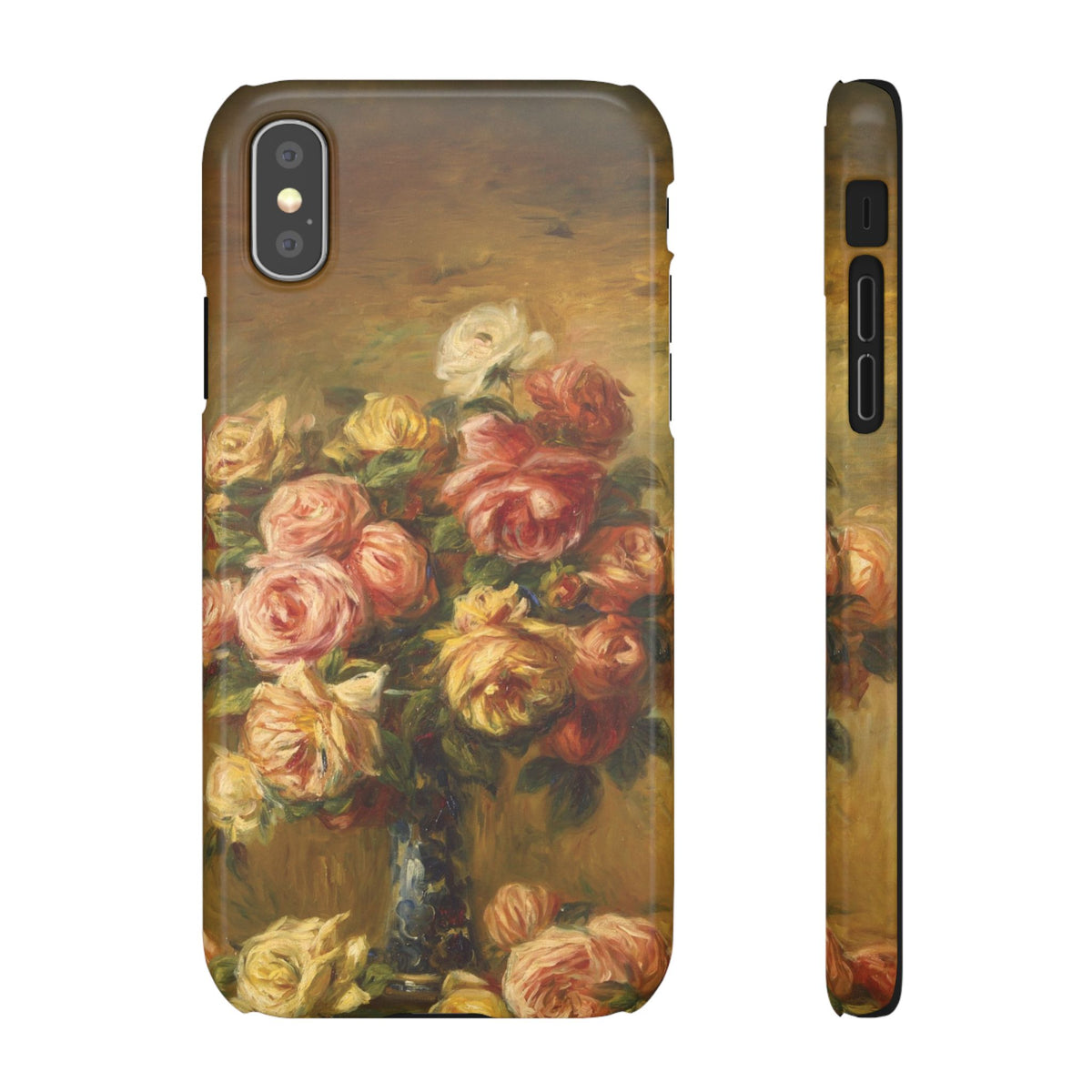 Roses in a Vase by Pierre Auguste Renoir - iPhone Slim Case