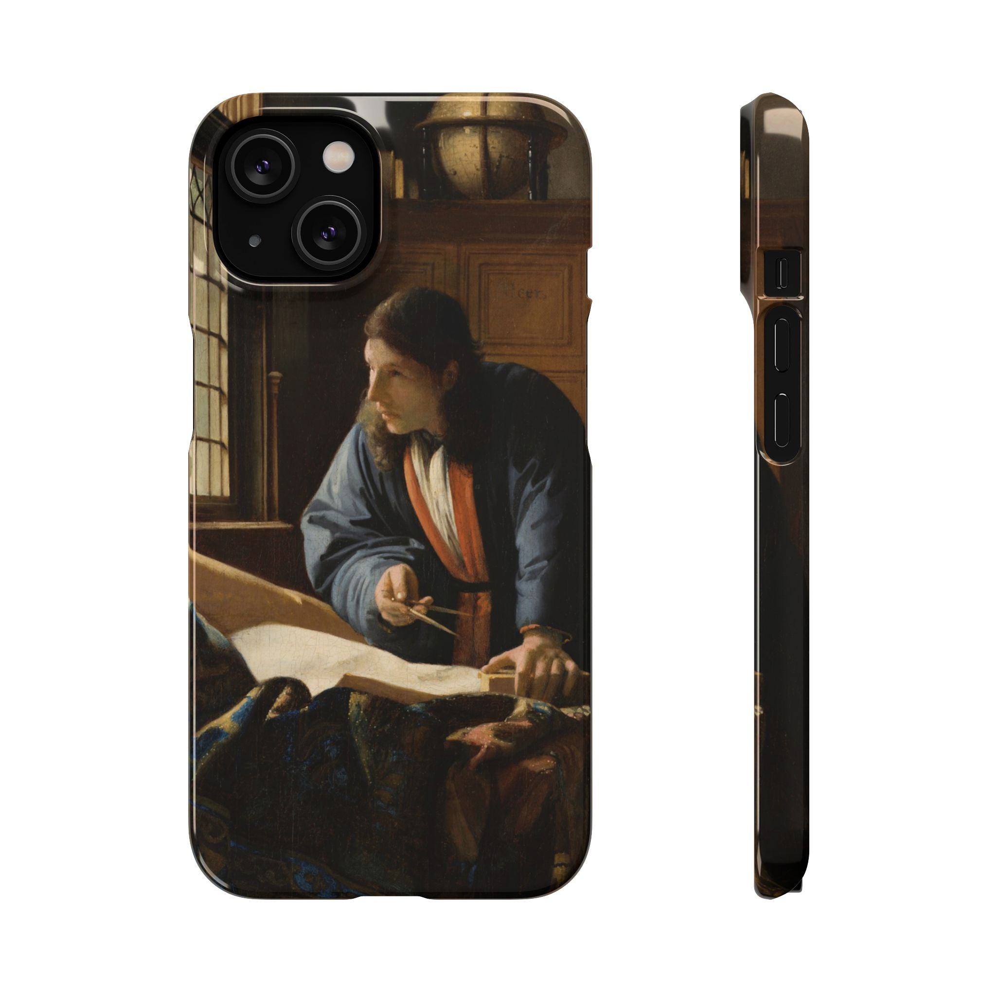 The Geographer by Johannes Vermeer - iPhone Slim Case