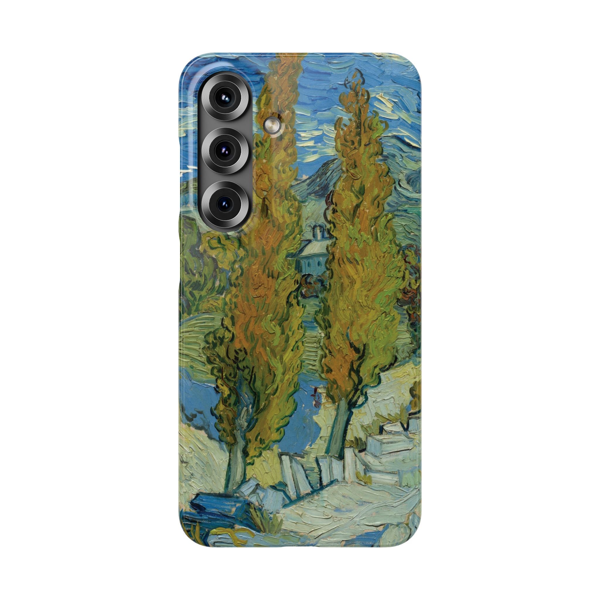Two Poplars in the Alpilles near Saint-Rémy by Vincent van Gogh - Samsung Slim Case