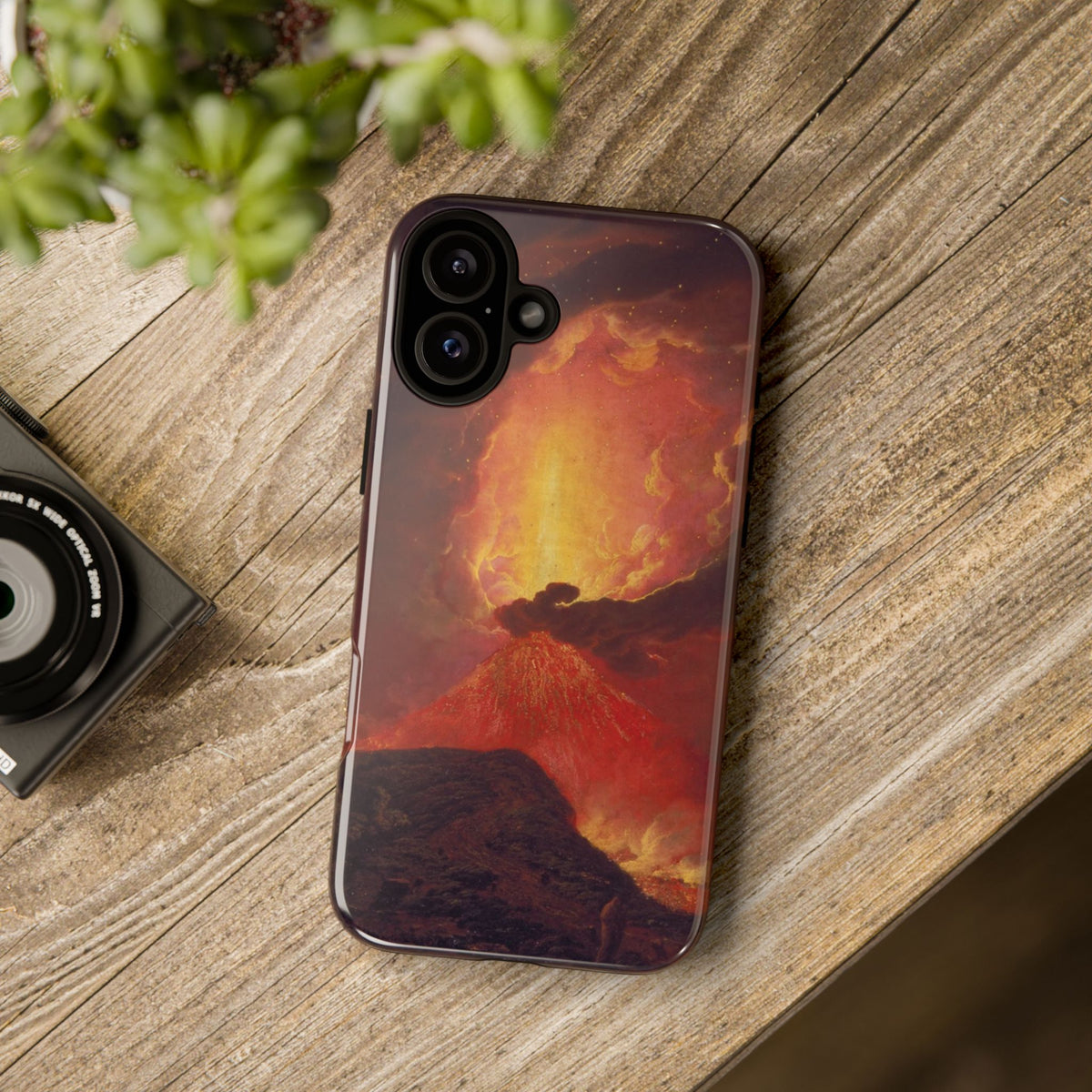 Vesuvius in Eruption by Joseph Wright of Derby - iPhone Tough Case