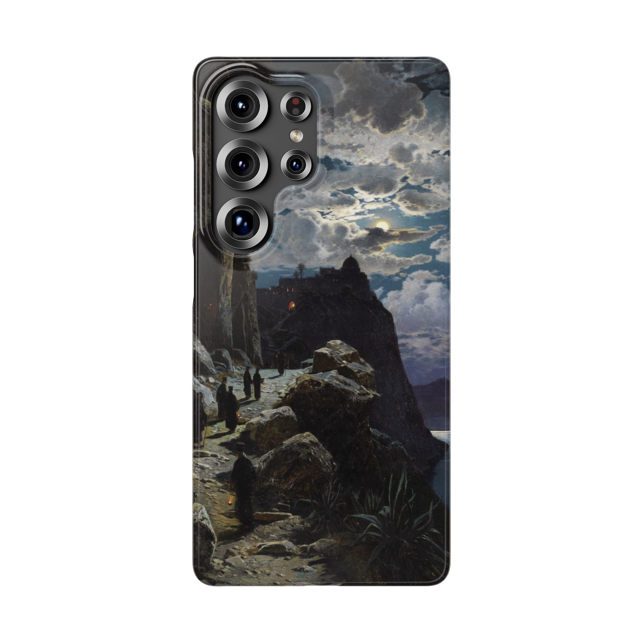 Procession of Monks on Mount Athos by Hermann Corrodi - Samsung Slim Case