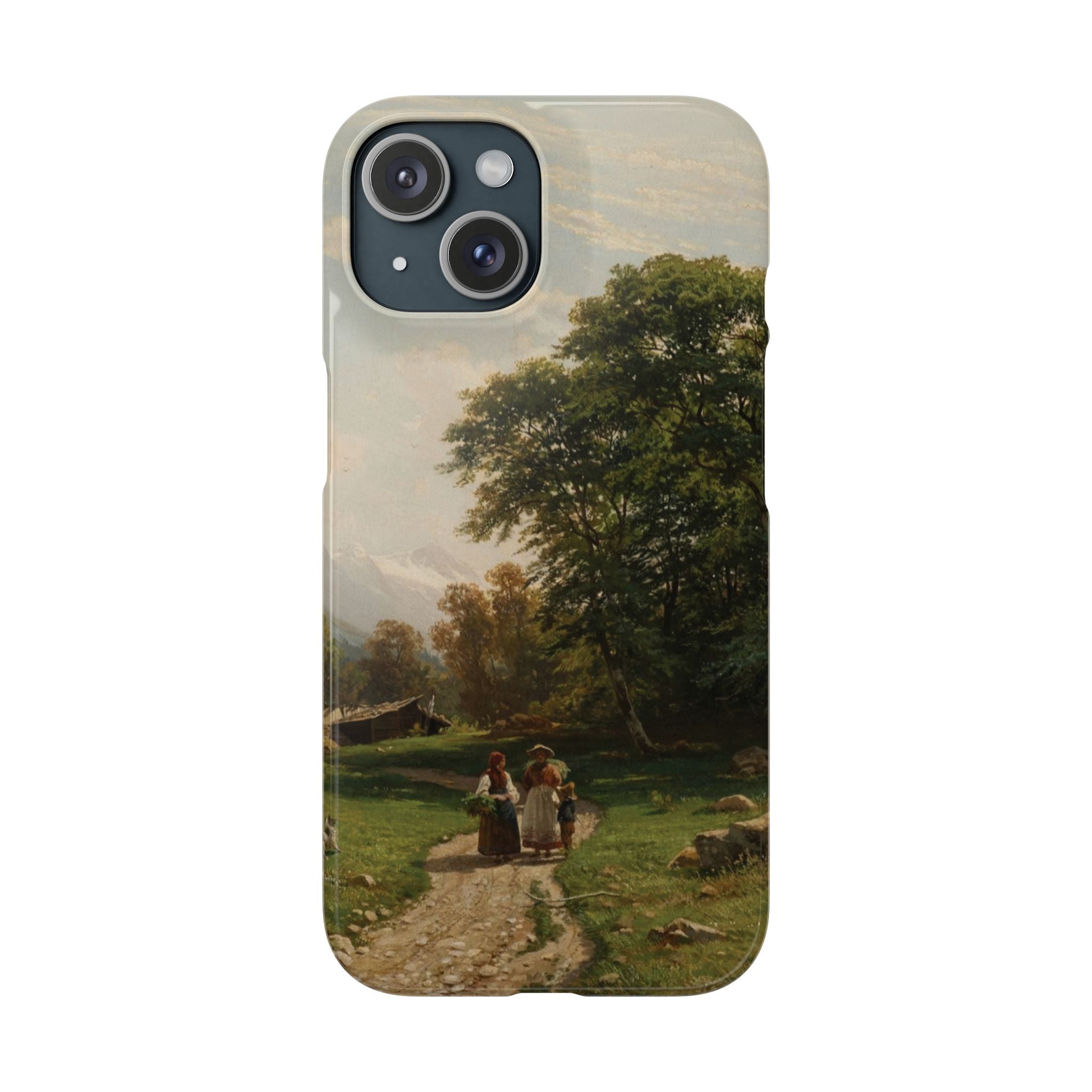 Swiss Landscape by Ivan Ivanovich Shishkin - iPhone Slim Case