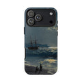 Sailing Ship on a Calm Sea by Moonlight by Ivan Aivazovsky - iPhone Tough Case