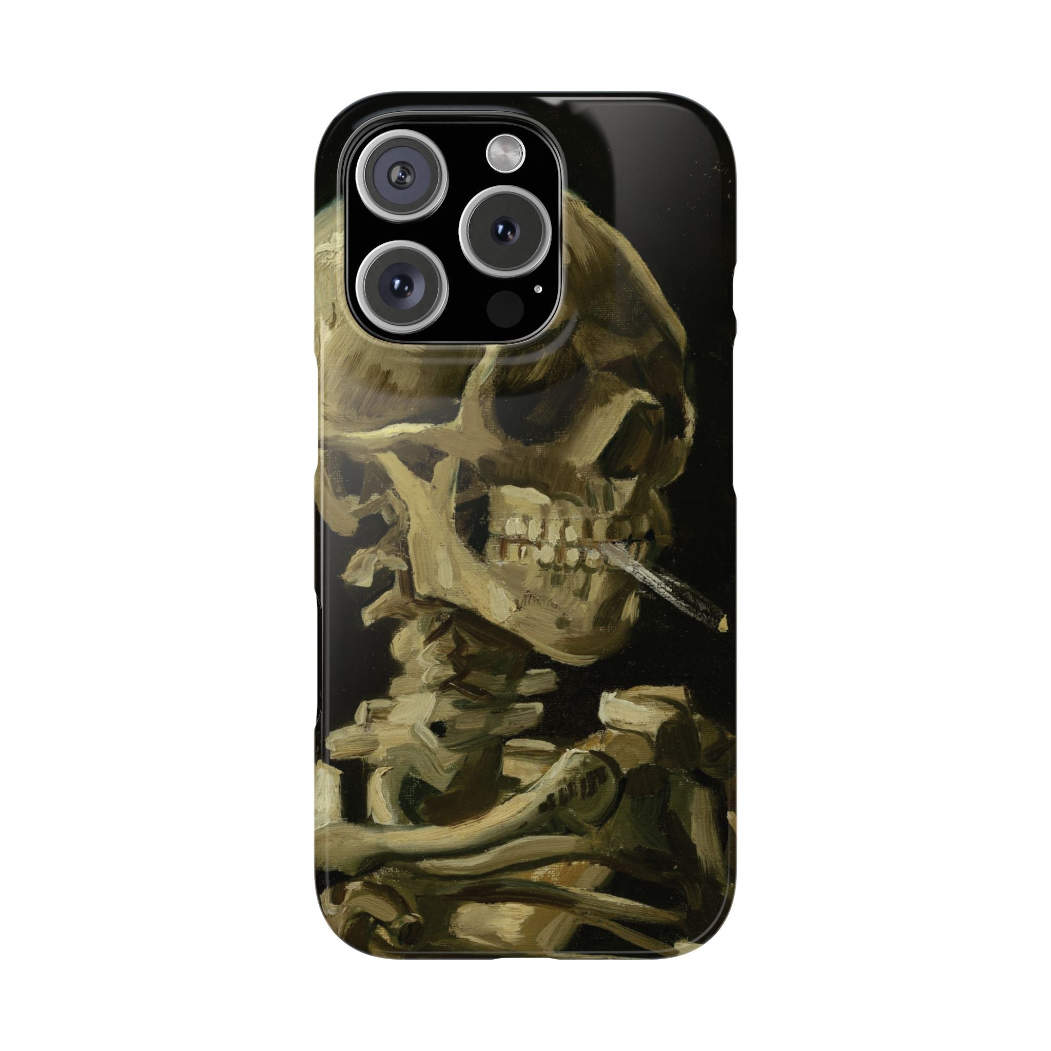 Skeleton with Cigarette by Van Gogh - iPhone Slim Case