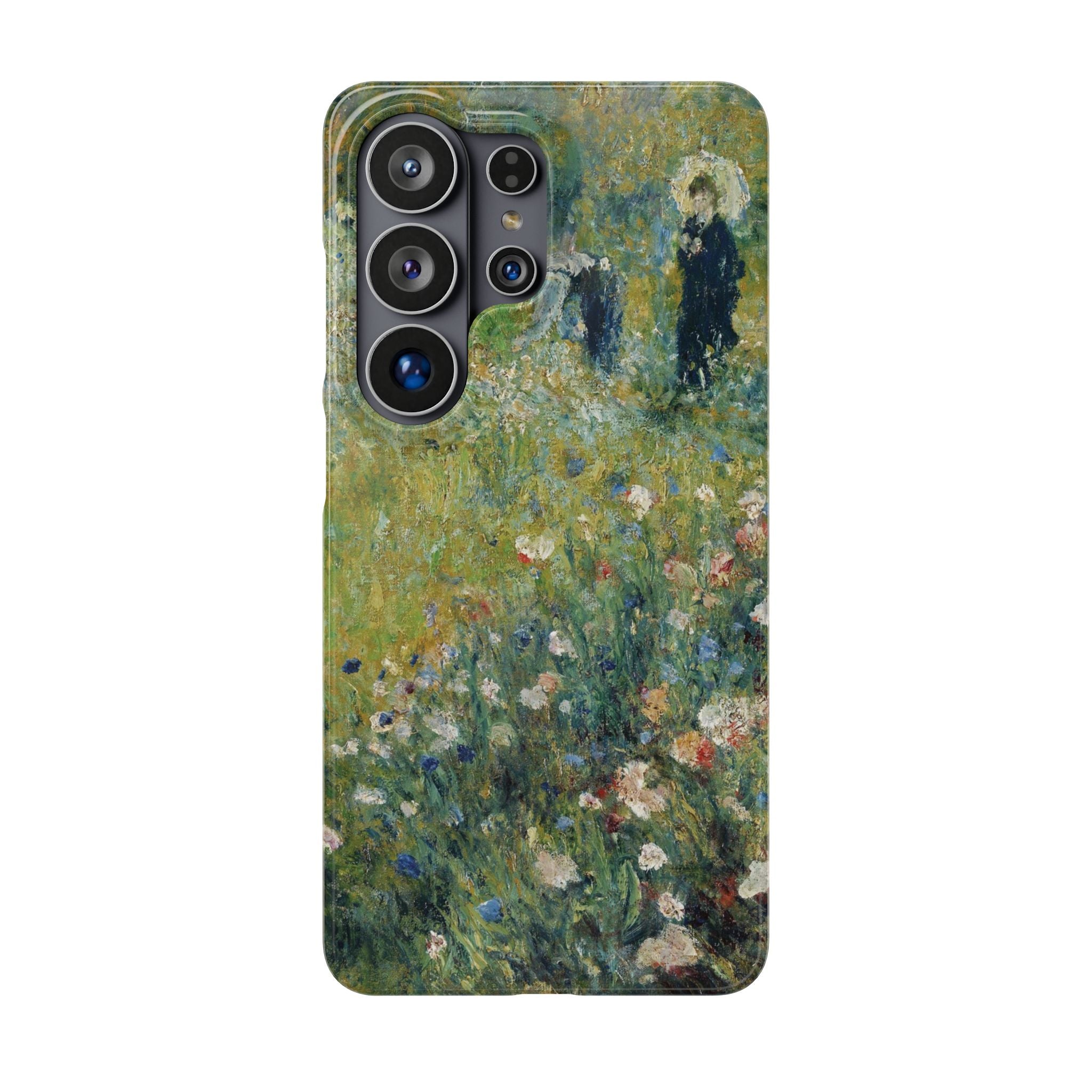 Woman with a Parasol in a Garden by Pierre Auguste Renoir - Samsung Slim Case