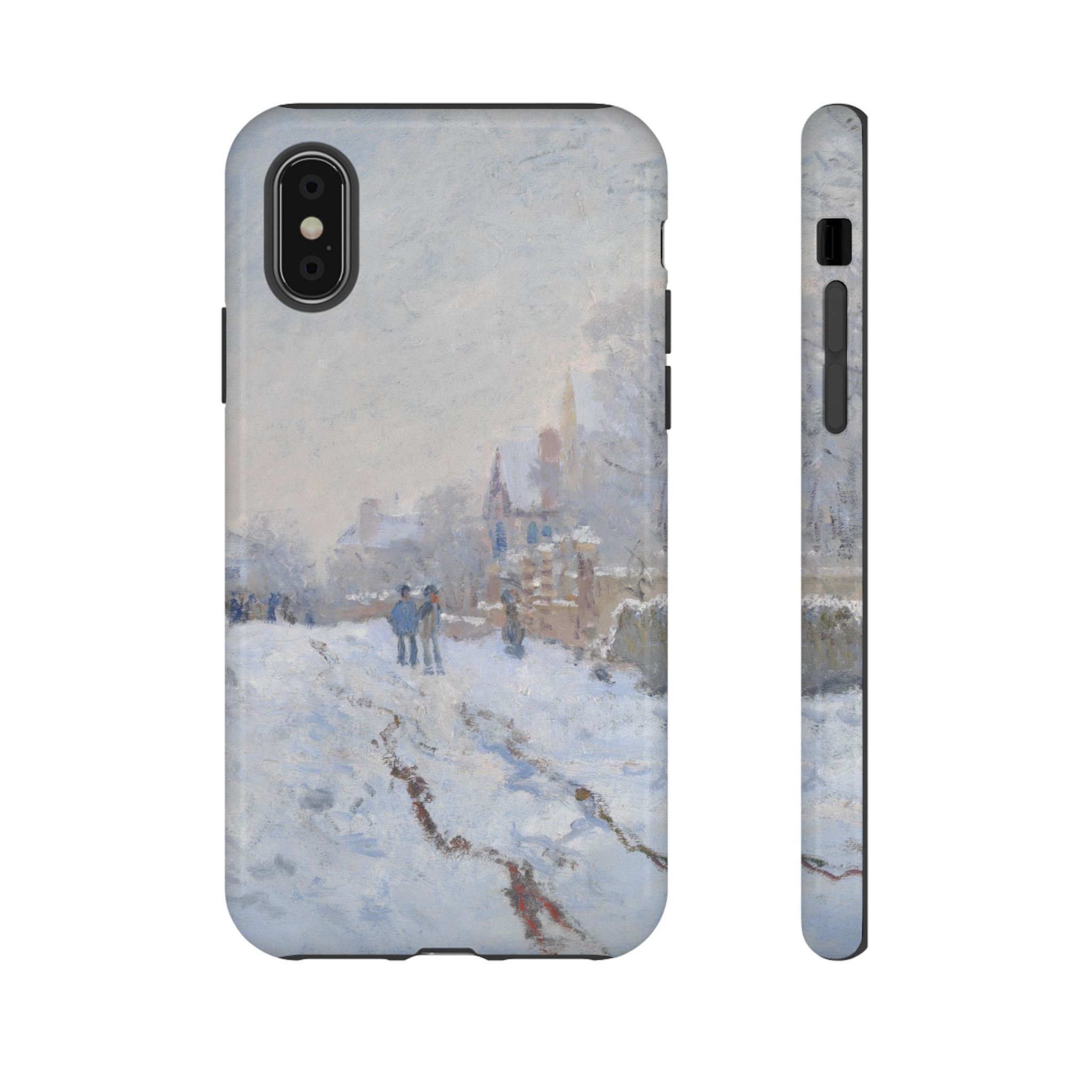 Snow Scene at Argenteuil by Claude Monet - iPhone Tough Case