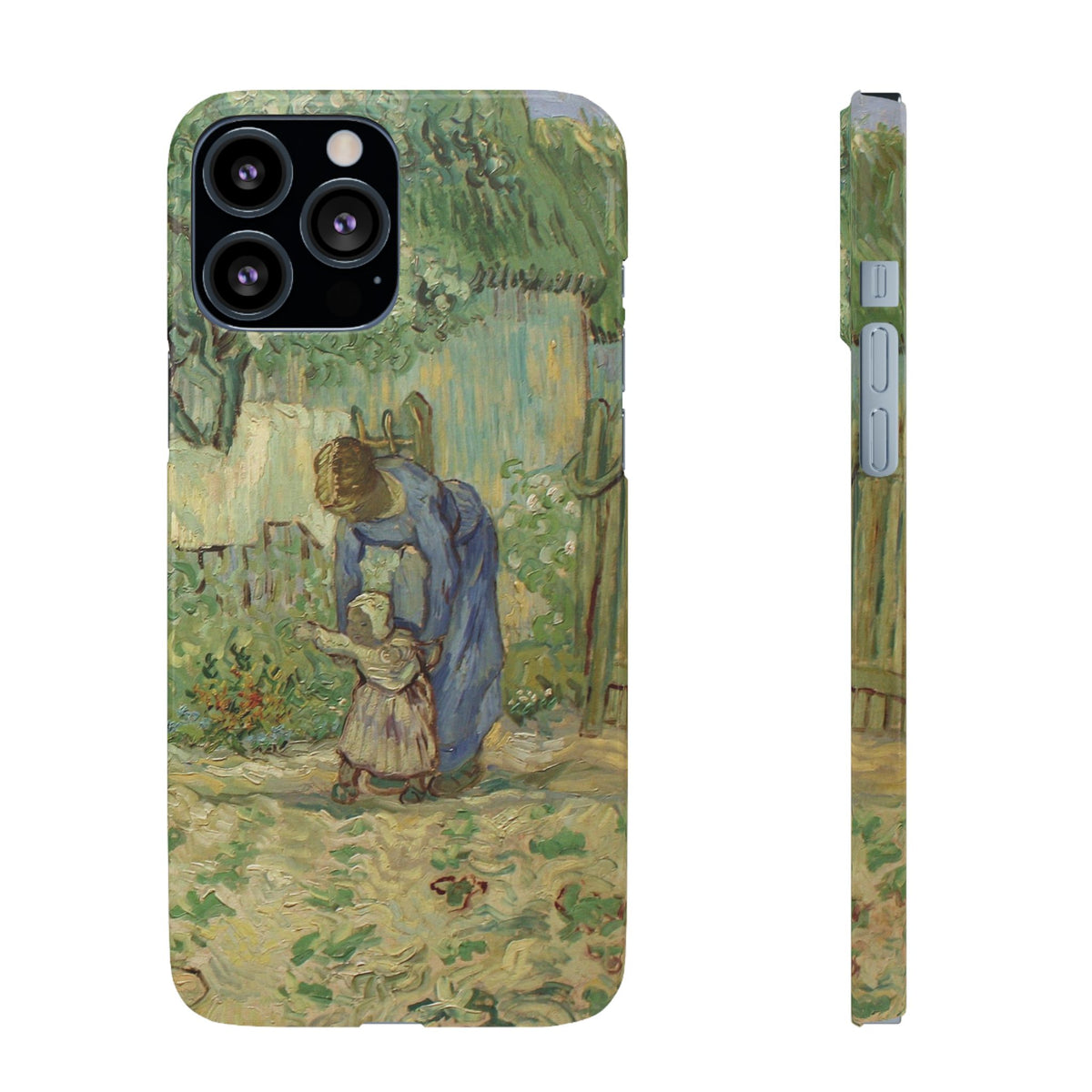 First Steps after Millet by Vincent van Gogh - iPhone Slim Case