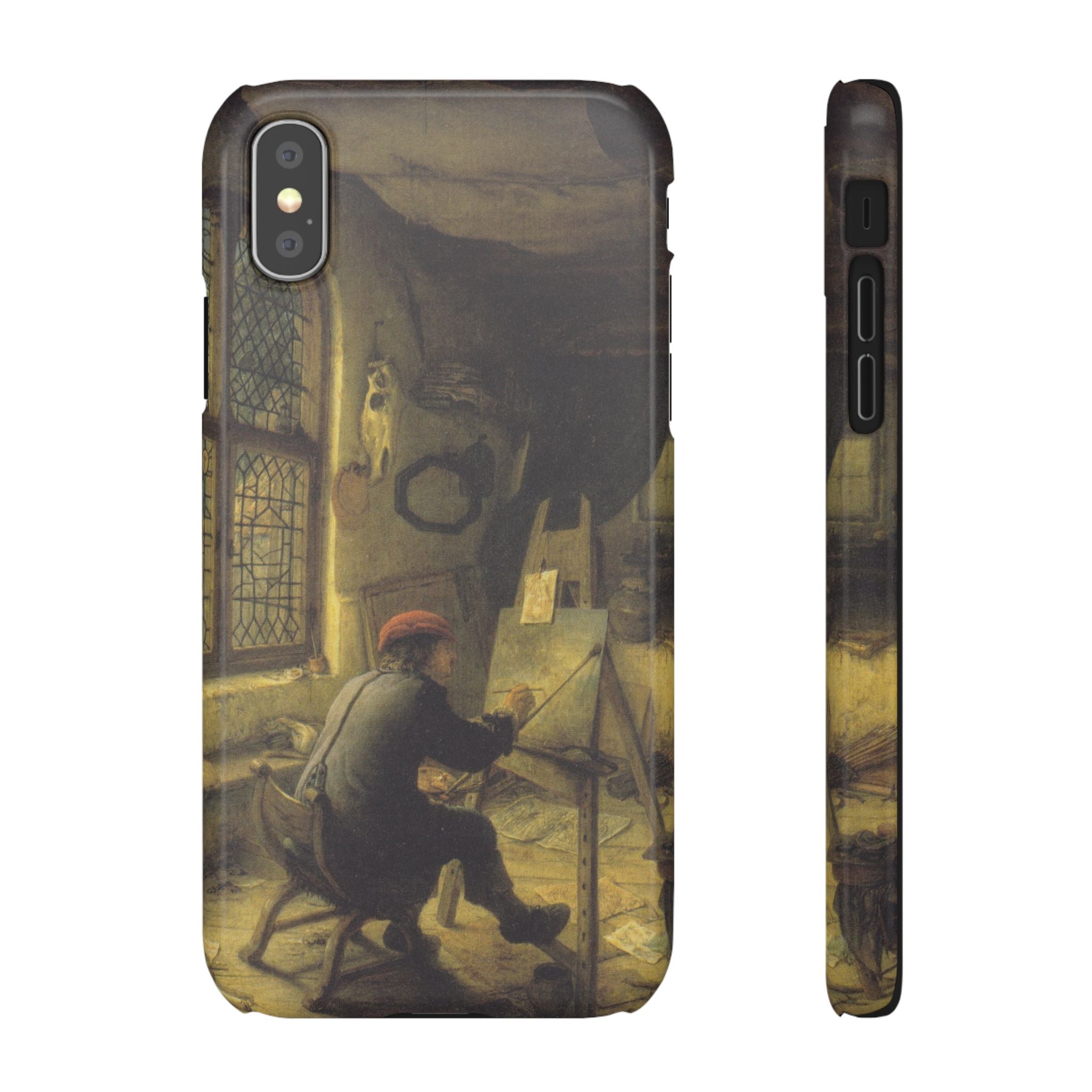 The Painter in His Workshop by Adriaen van Ostade - iPhone Slim Case