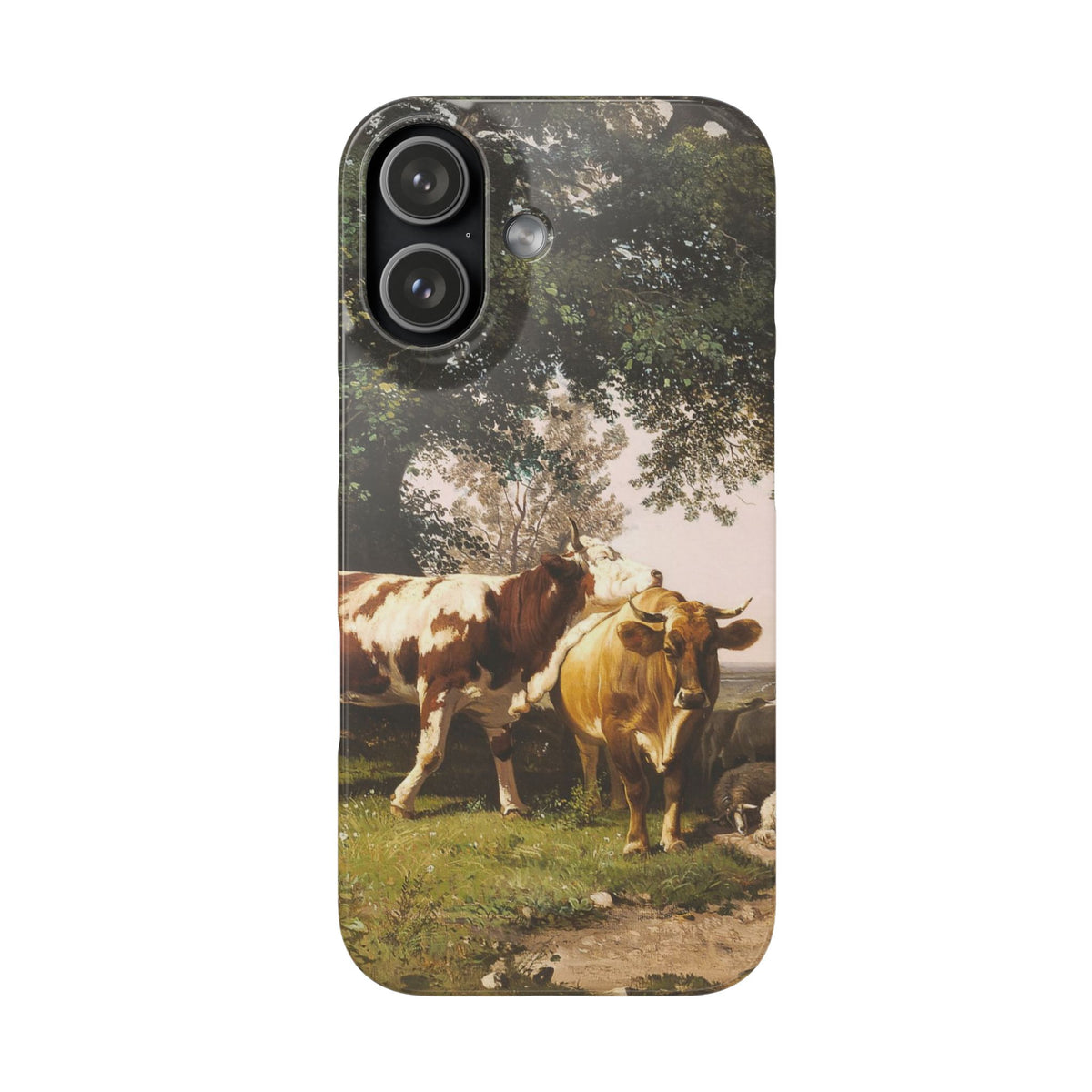 Herd under Trees by Ivan Ivanovich Shishkin - iPhone Slim Case