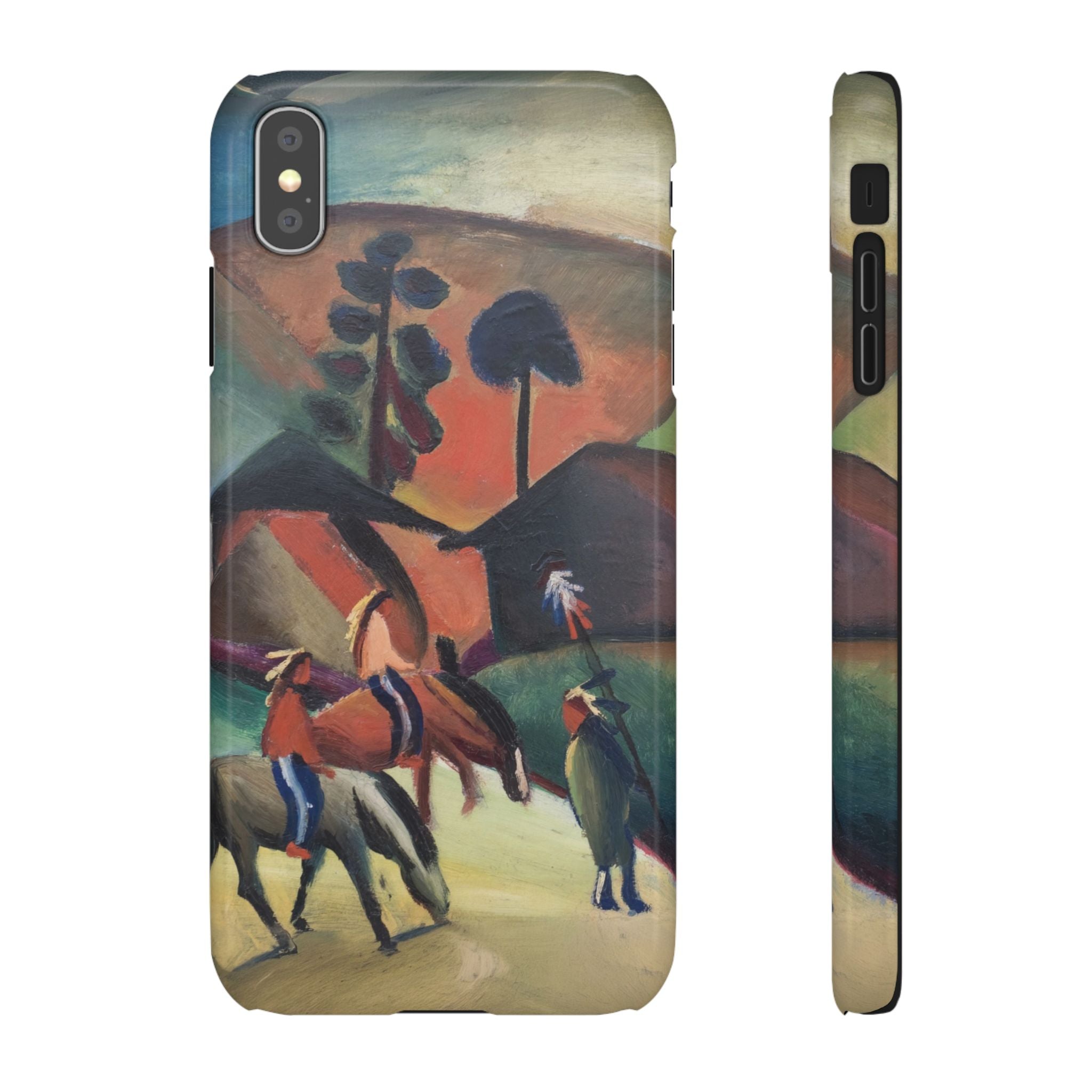 Indians on Horsebacks by August Macke - iPhone Slim Case