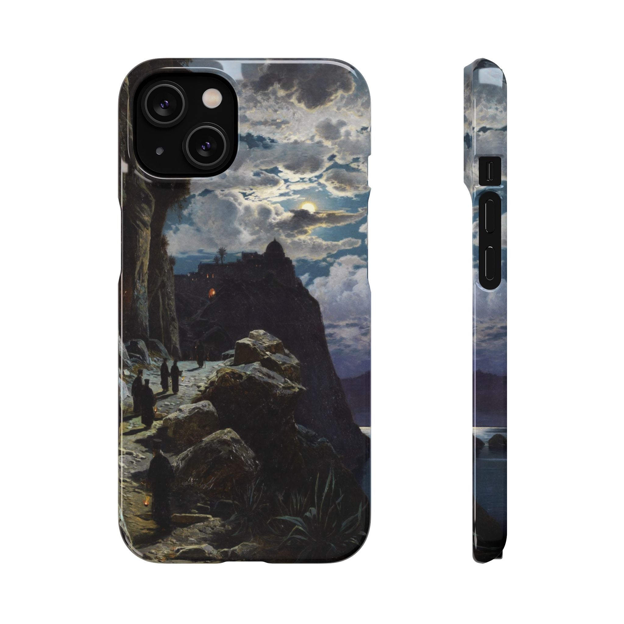 Procession of Monks on Mount Athos by Hermann Corrodi - iPhone Slim Case