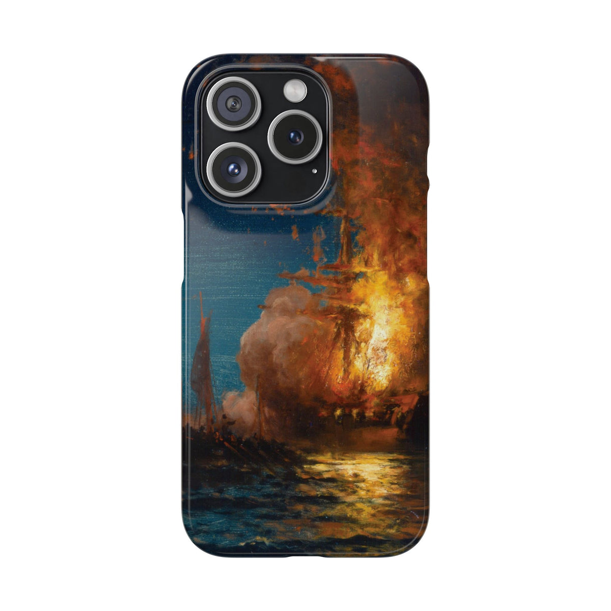 Burning of the Frigate Philadelphia in the Harbor of Tripoli by Edward Moran - iPhone Slim Case