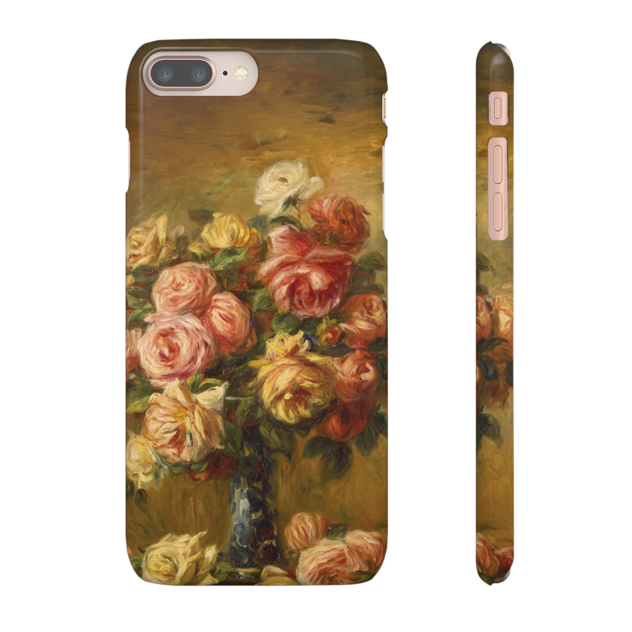 Roses in a Vase by Pierre Auguste Renoir - iPhone Slim Case