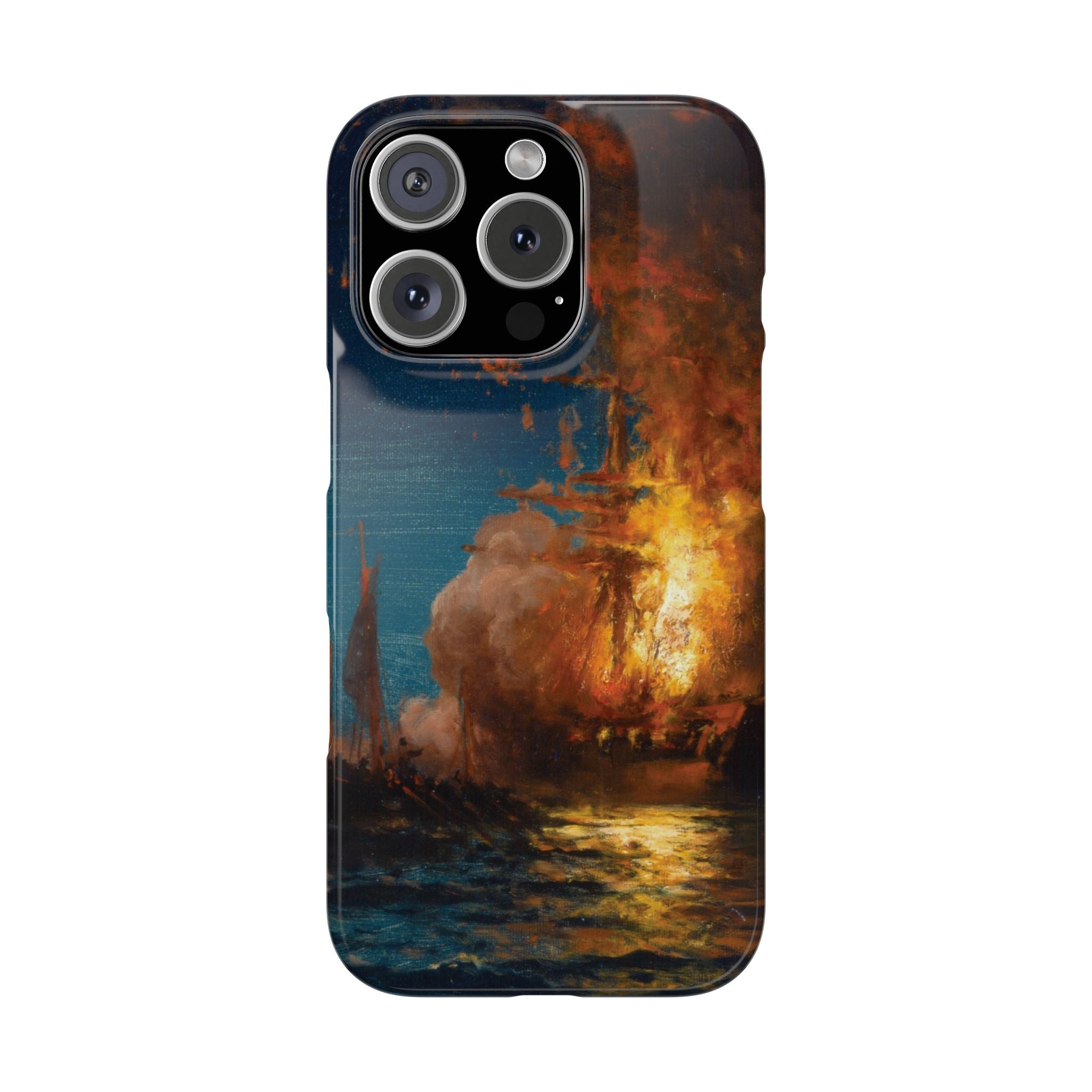 Burning of the Frigate Philadelphia in the Harbor of Tripoli by Edward Moran - iPhone Slim Case