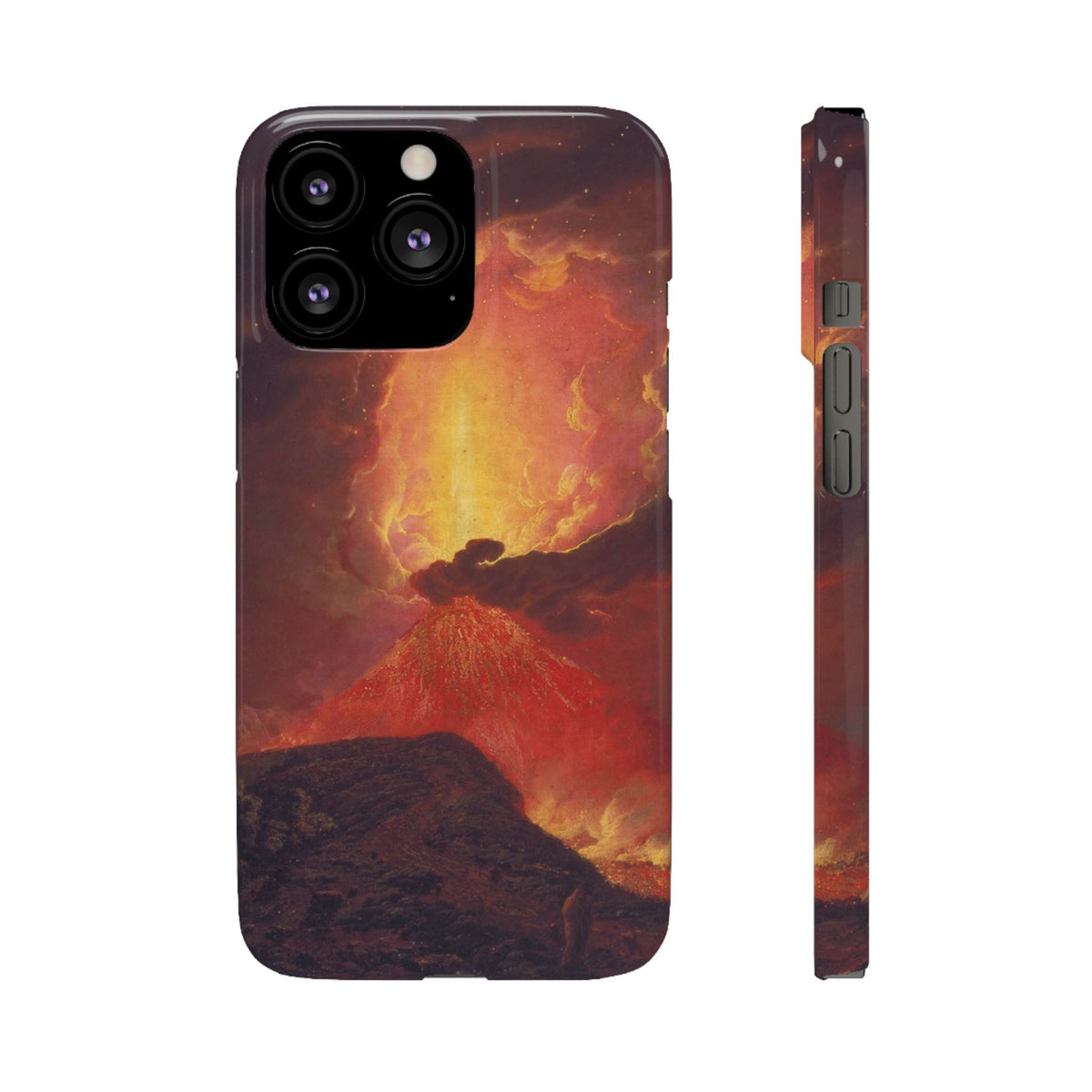 Vesuvius in Eruption by Joseph Wright of Derby - iPhone Slim Case