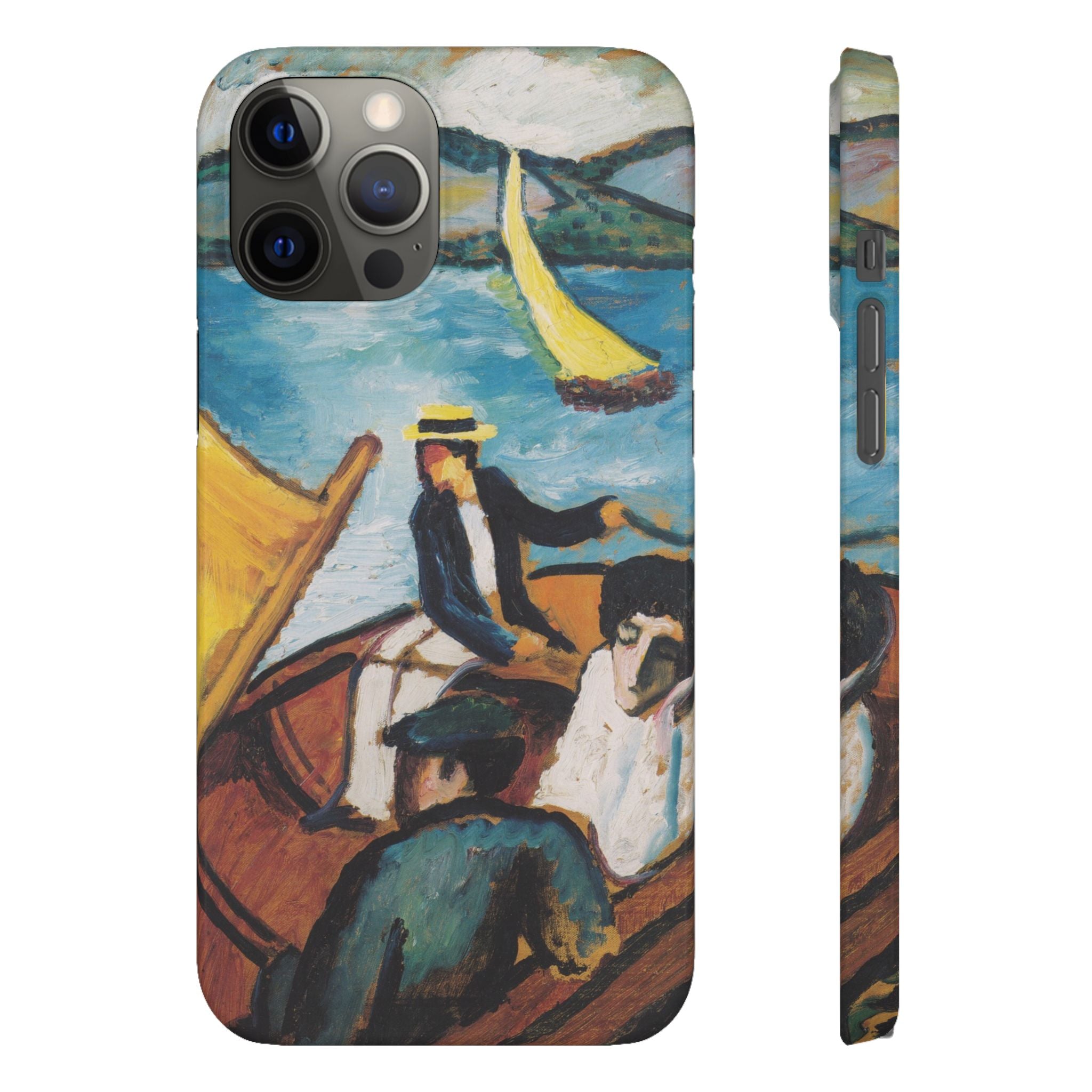 Sailing Boat on the Tegernsee by August Macke - iPhone Slim Case