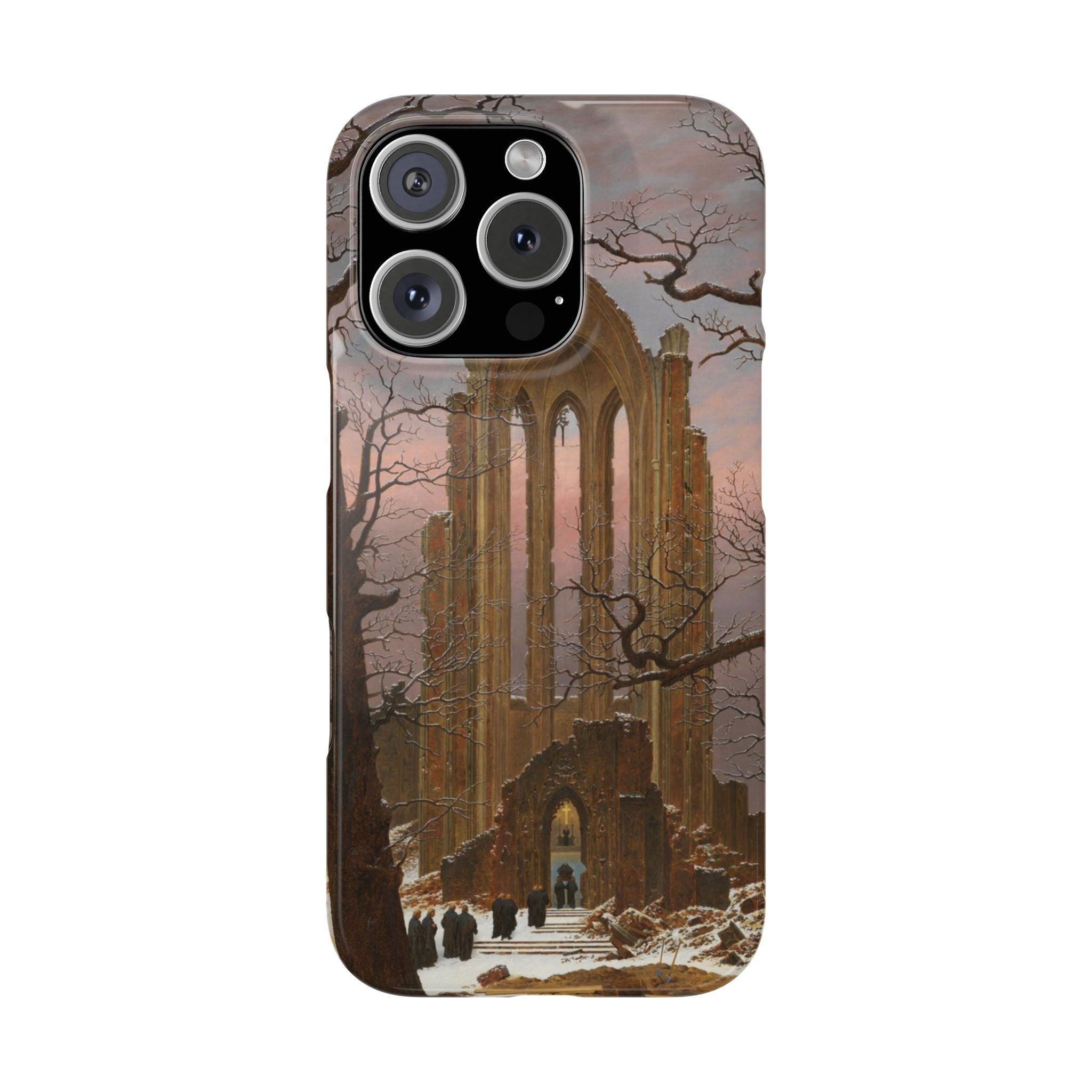 Monastery Graveyard in the Snow by Caspar David Friedrich - iPhone Slim Case